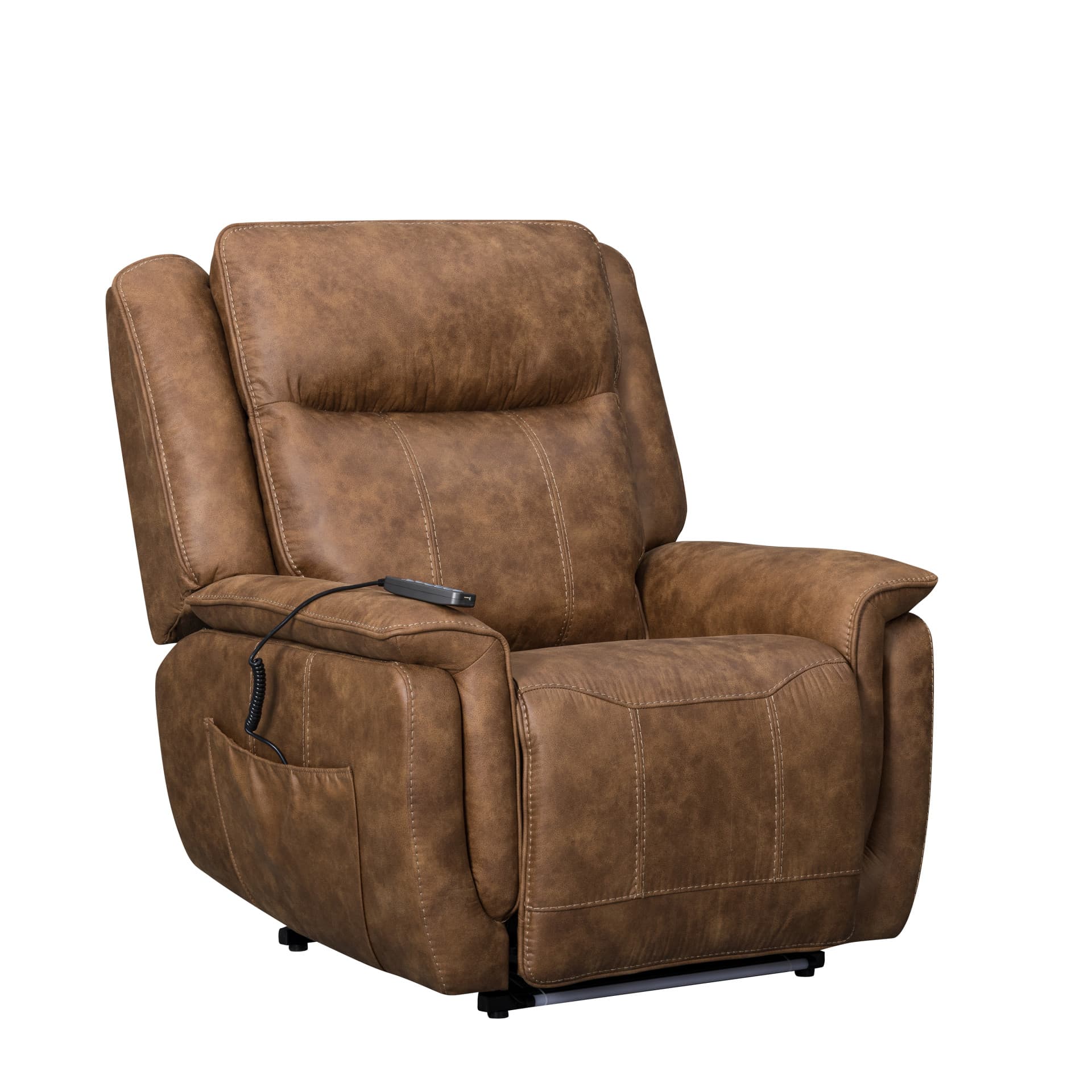 Kyra Auto Glider Recliner with Power Hr & Fr, Saddle