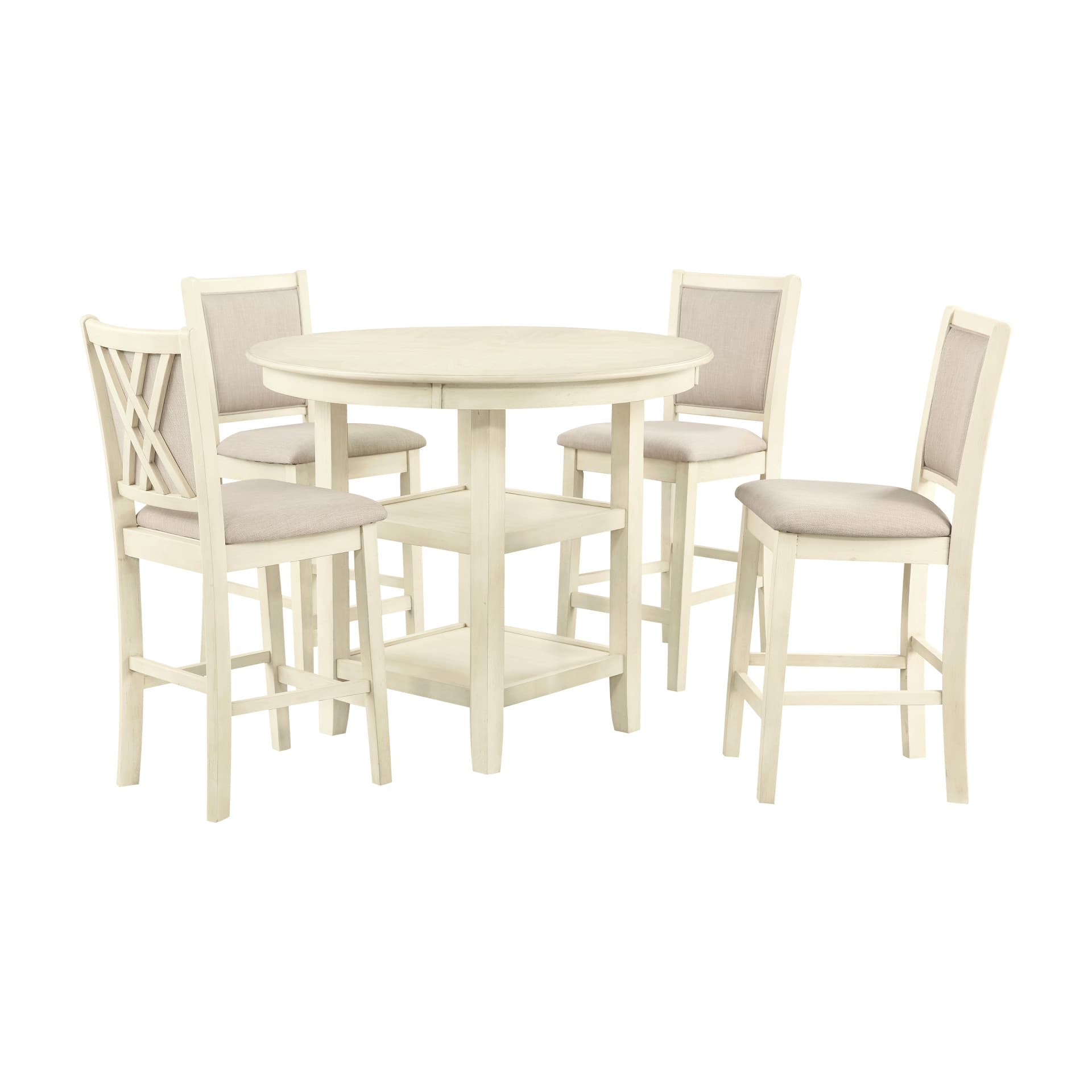Amy 5 Pc 42" Round Counter Table Set