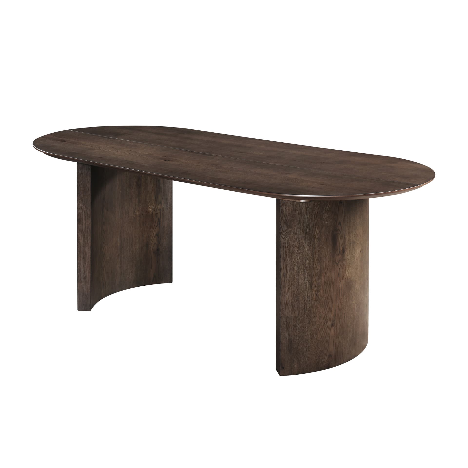 Kody 79" Oval Dining Table Top, Dark Walnut