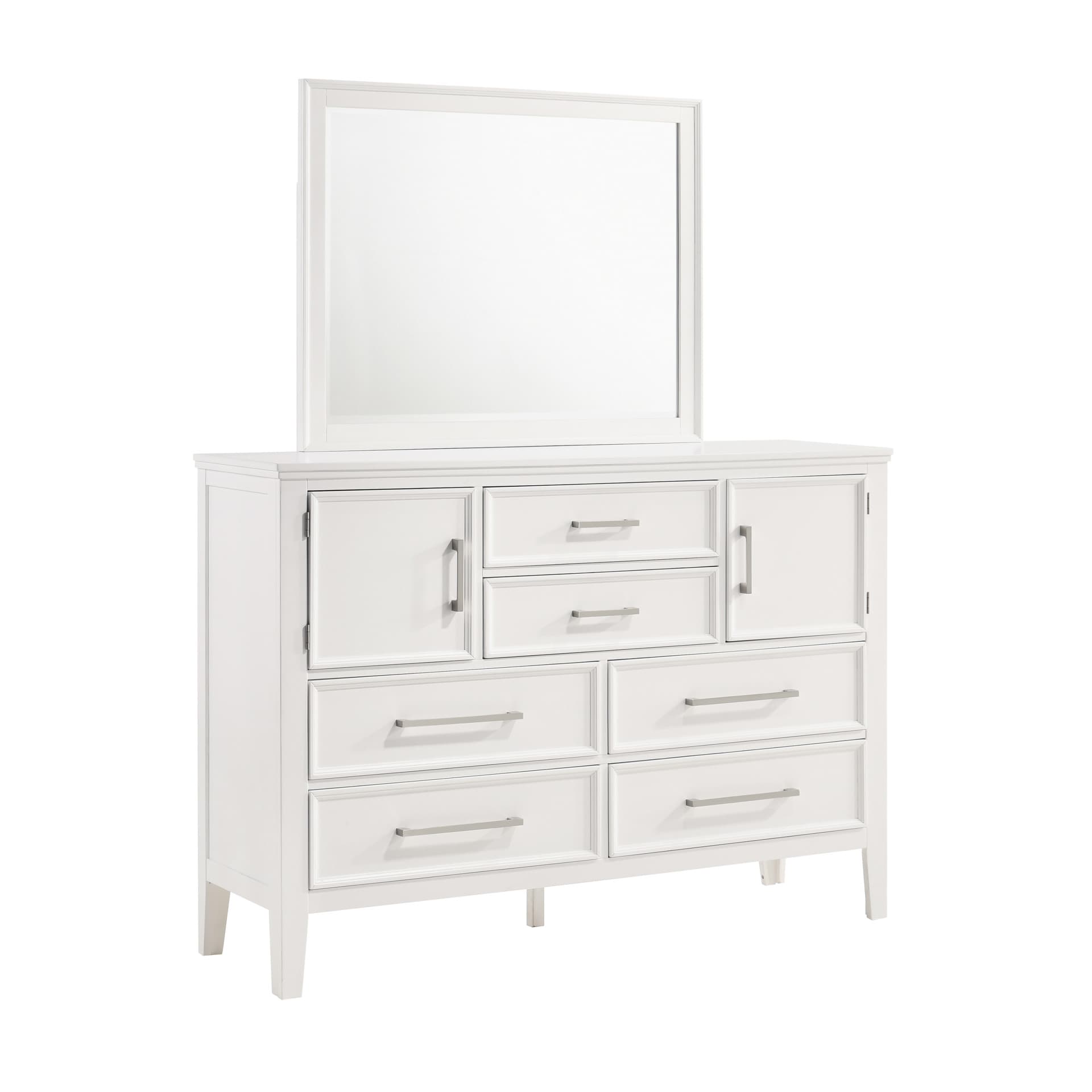 Andover Mirror, White