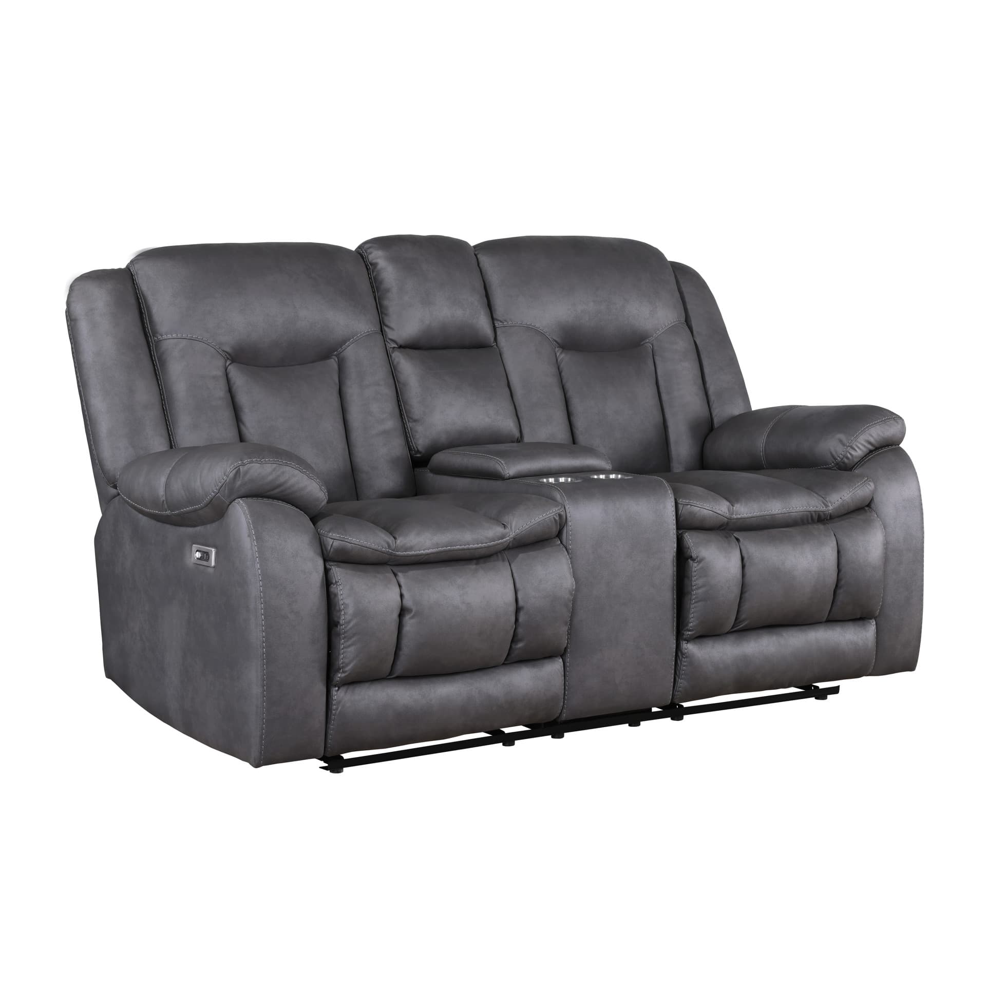 Morello Console Loveseat with Power Fr, Gray
