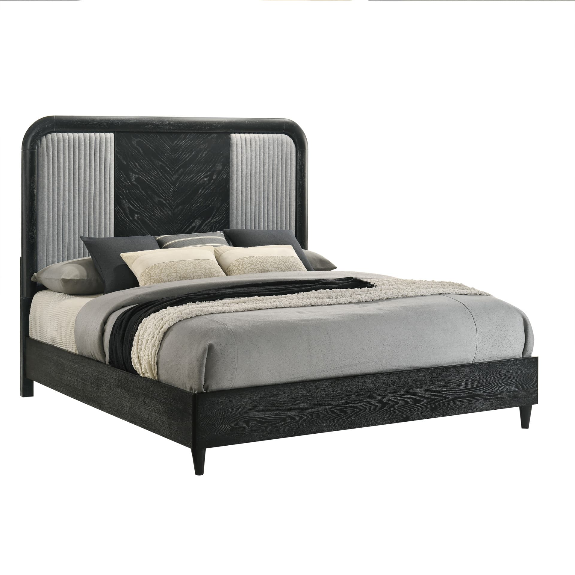 Skyline Bedroom Skyline 5/0 Q Headboard, Footboard & Slat Kit-onyx