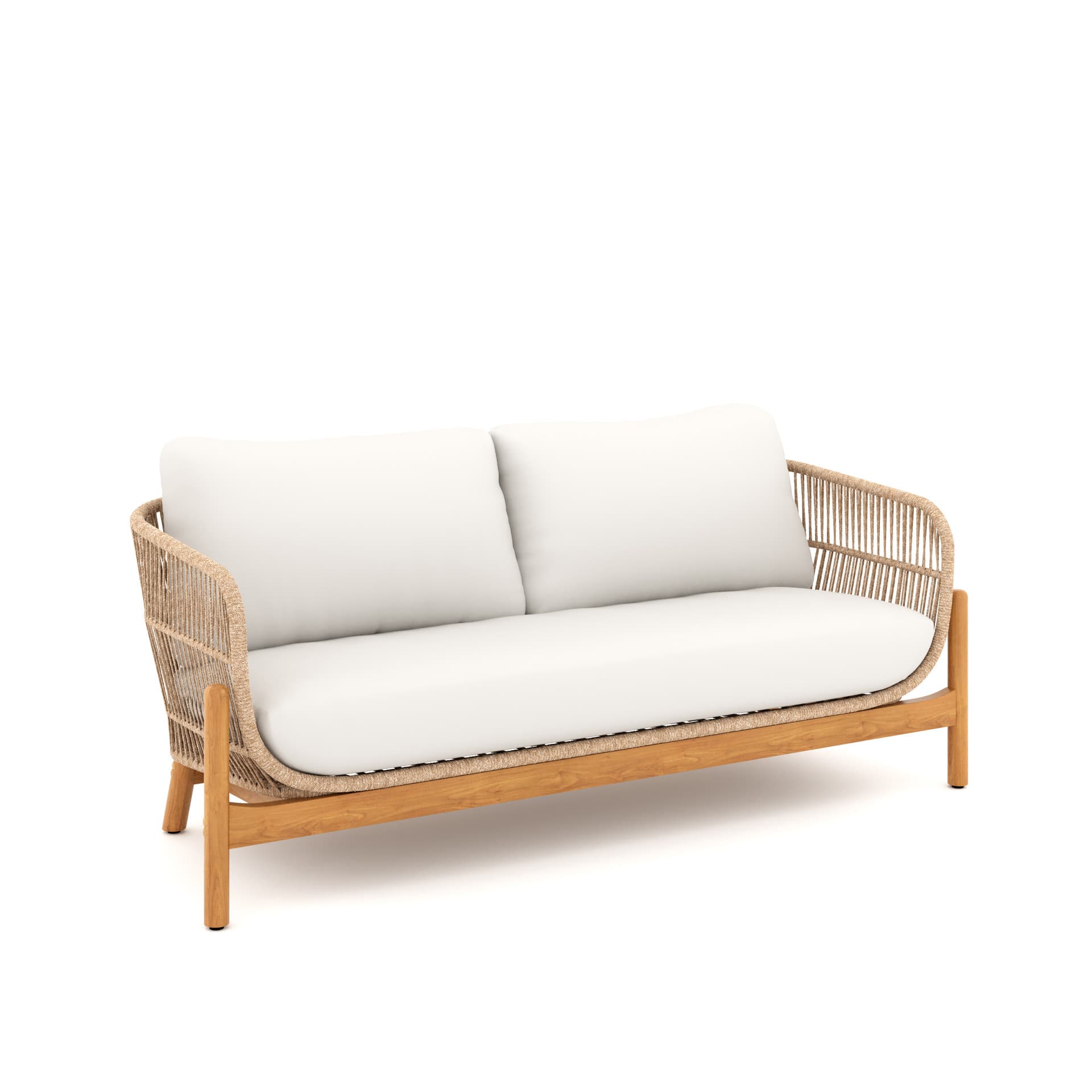Solstice Rope Loveseat, Linen Beige
