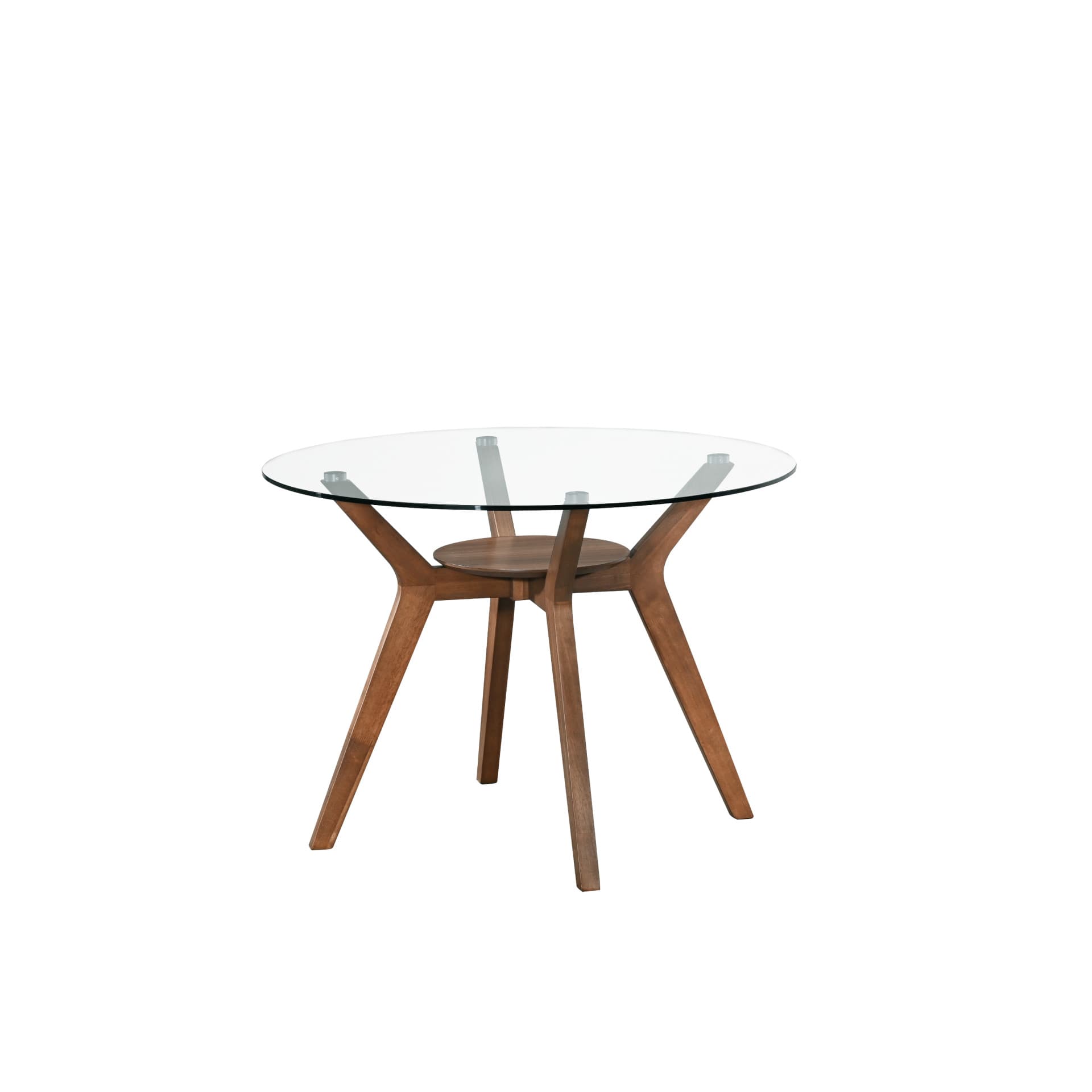 Oscar Dining Table Base for Glass Top Table, Walnut
