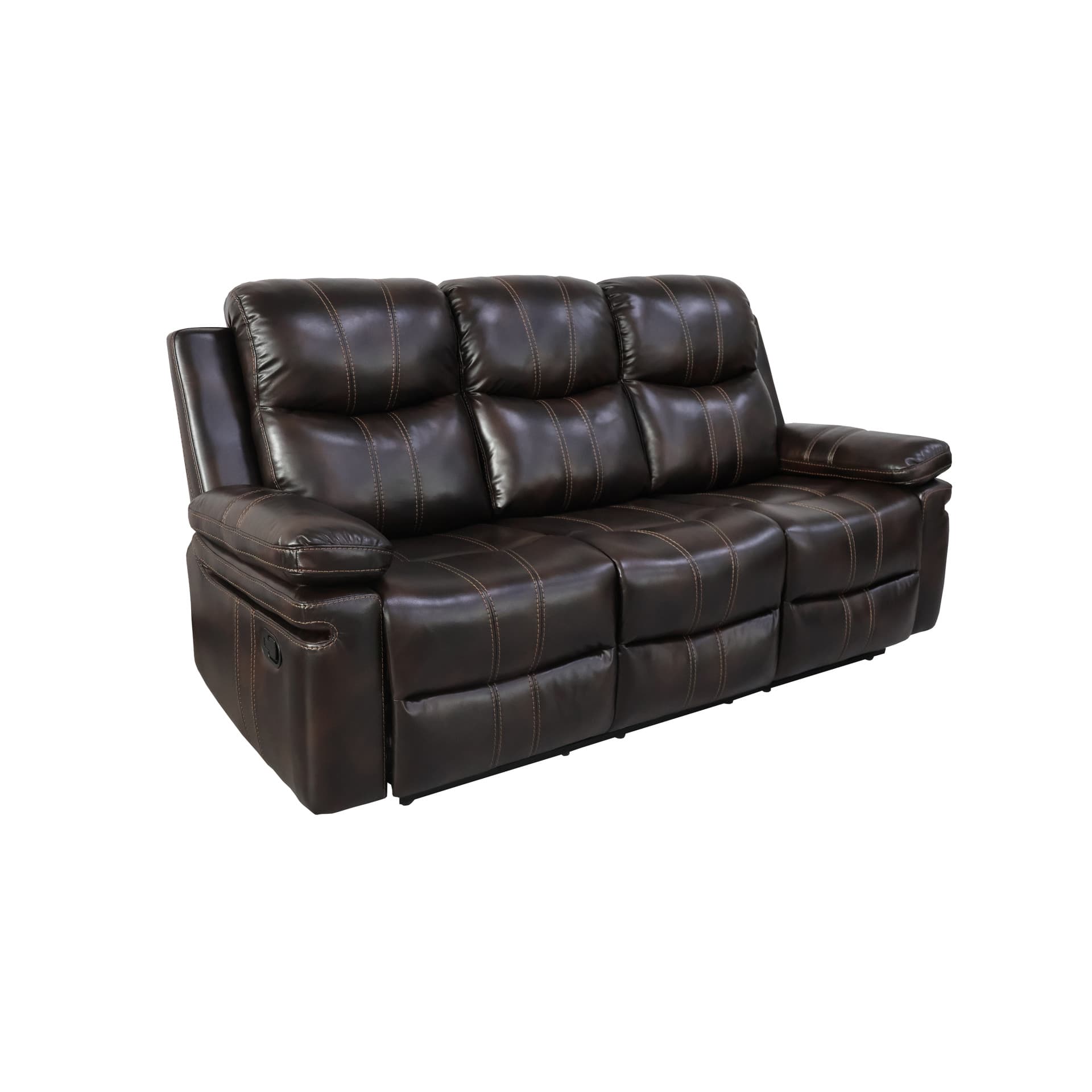 Kellen Sofa with Dual Recliner & Drop Down Tray, Brown
