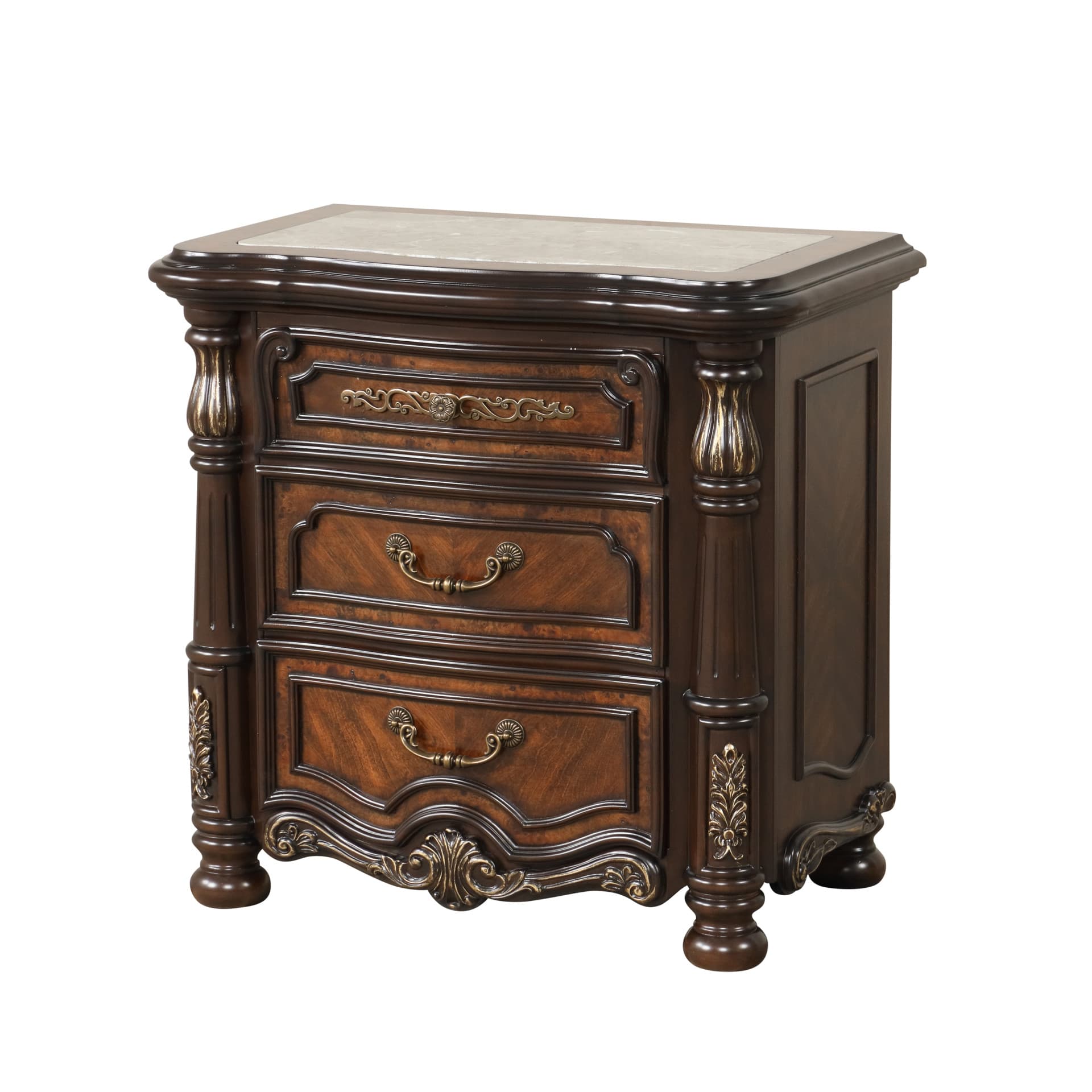 Bella Notte Nightstand, Mahogany Brown