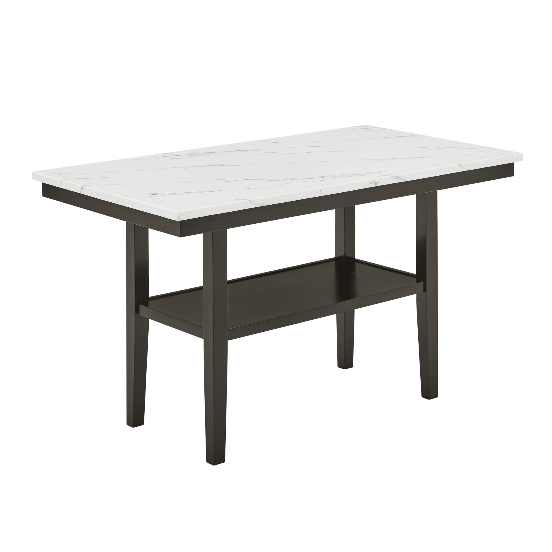 Carissa 60" Rectangle Counter Table with Storage Shelf