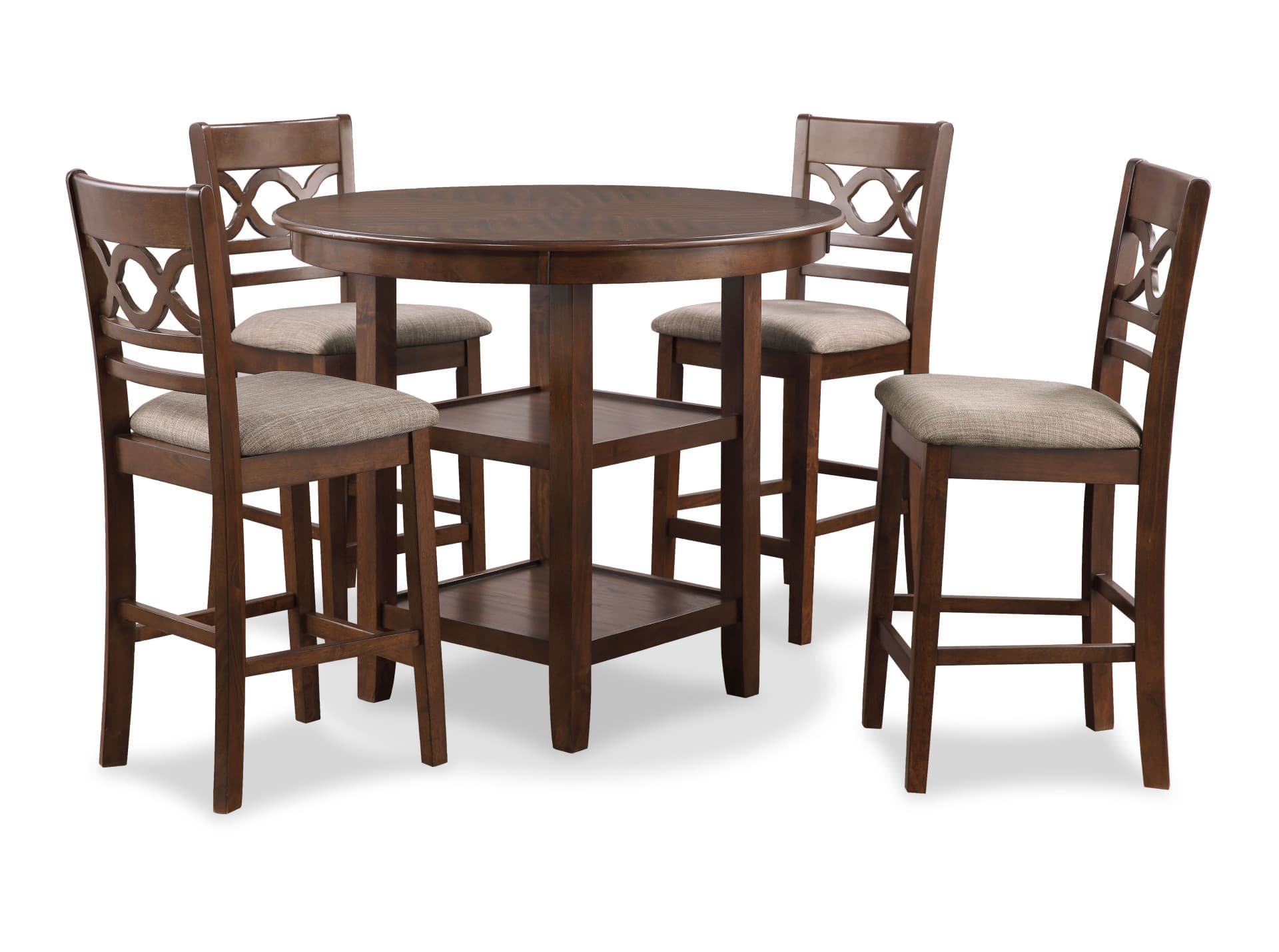 Cori Counter 5-Piece Set, Brown Cherry