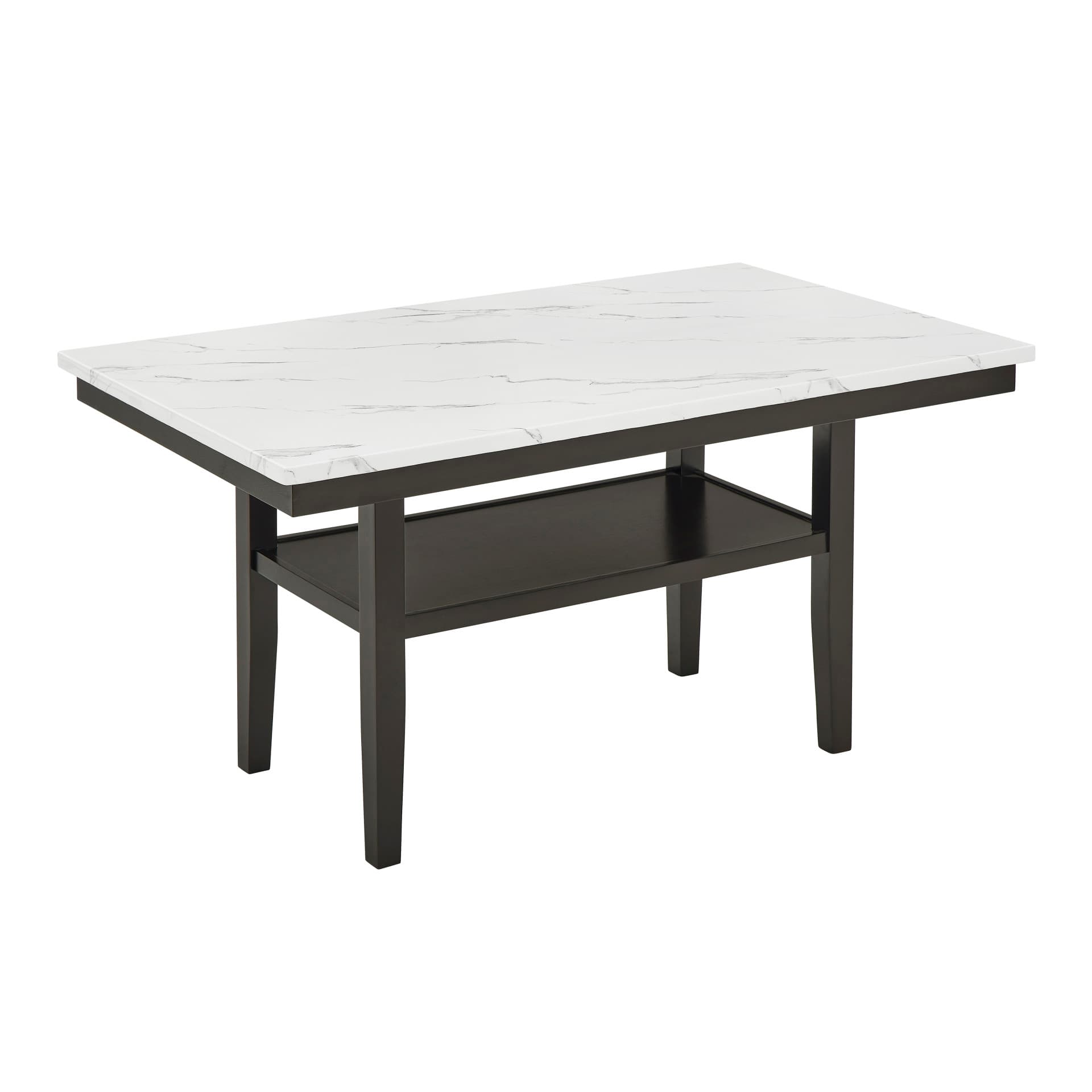 Carissa 60" Rectangle Dining Table with Storage Shelf