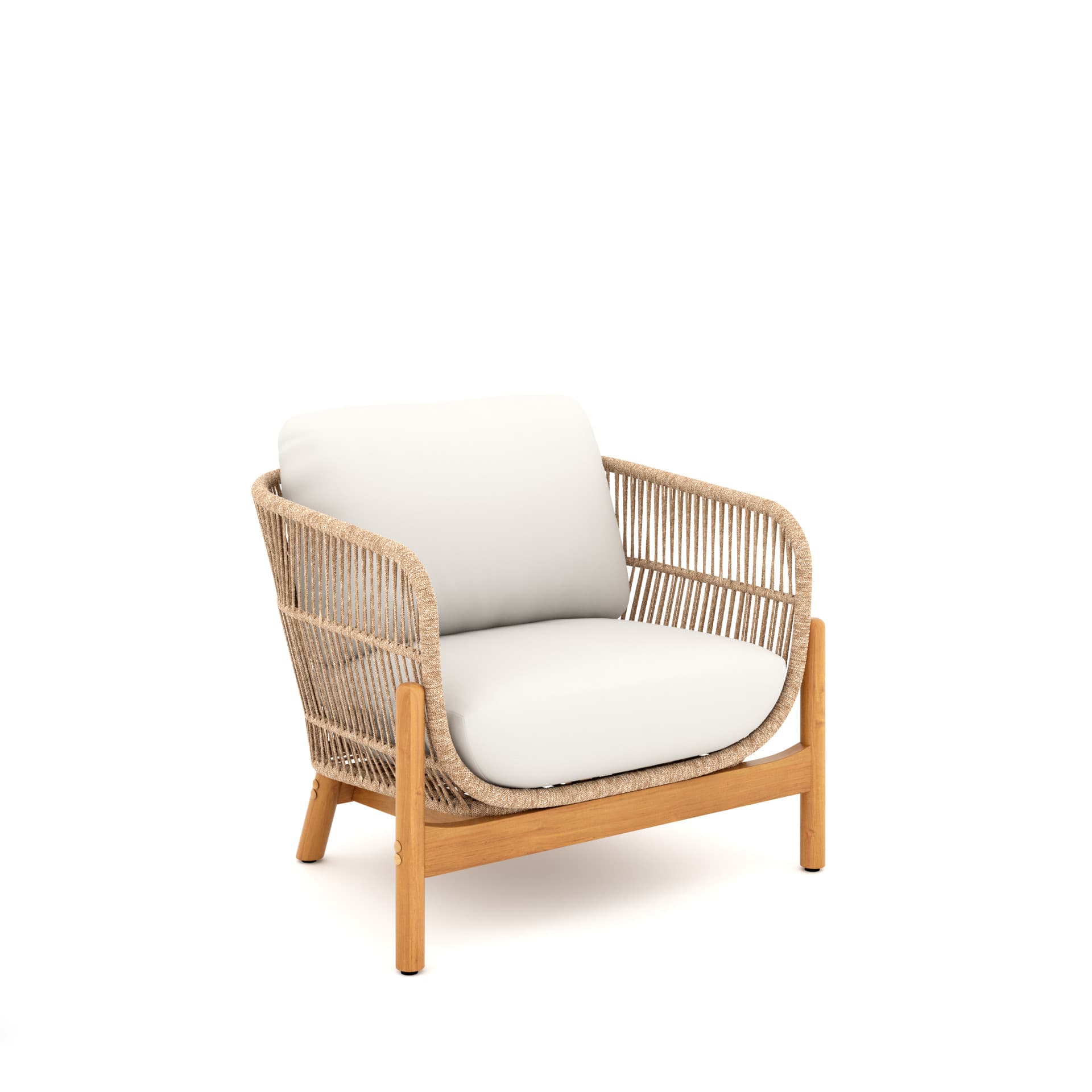Solstice Rope Club Chair, Linen Beige