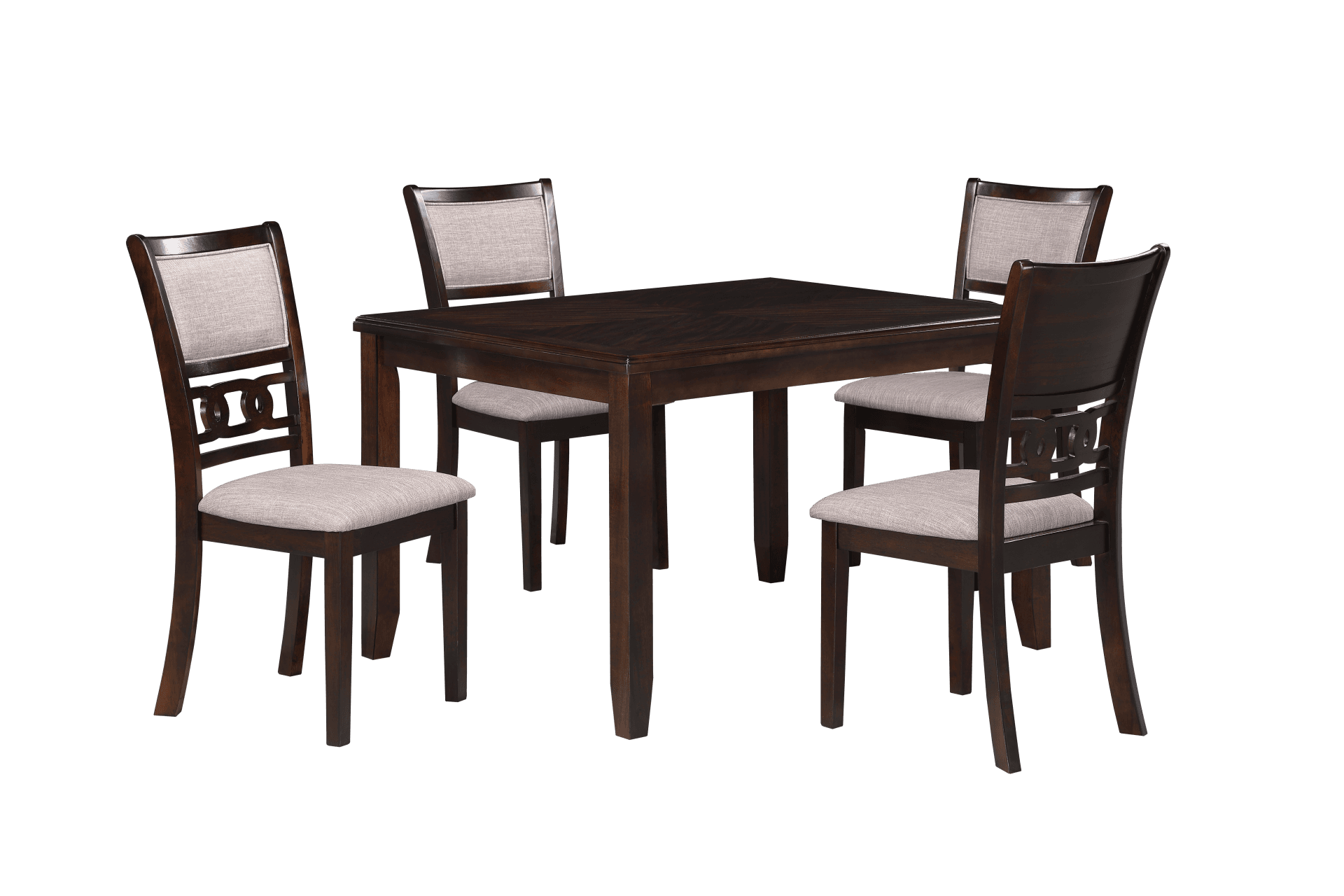 Gia 5 Pc 48" Rectangle Dining Table & 4 Chairs
