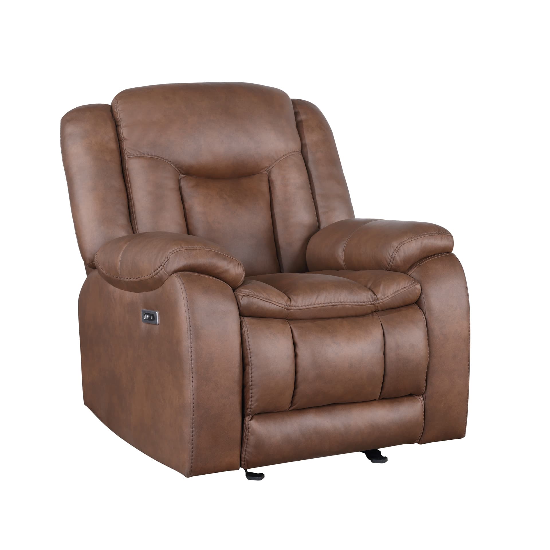 Morello Glider Recliner with Power Fr, Brown