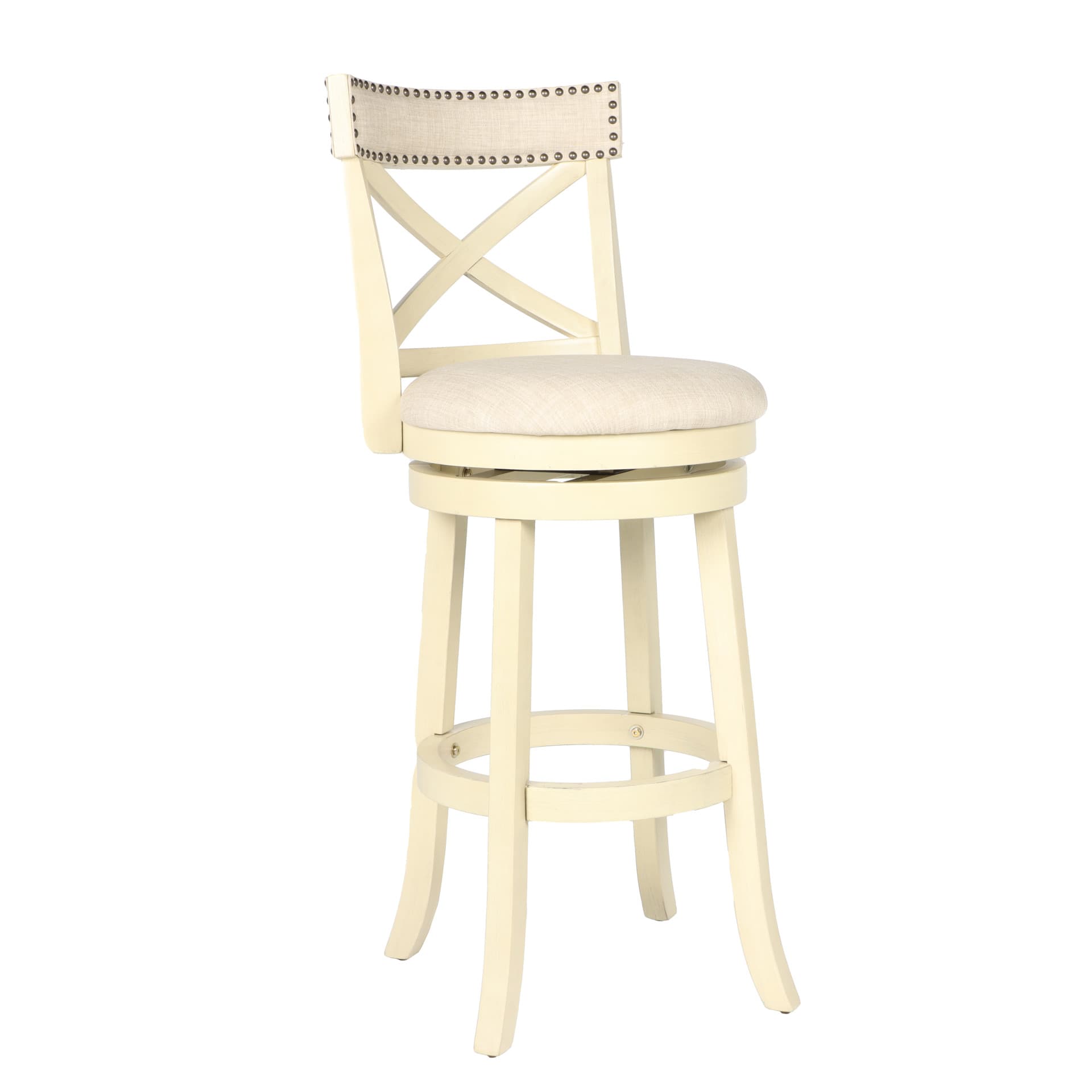 York 29" Bar Stool, White
