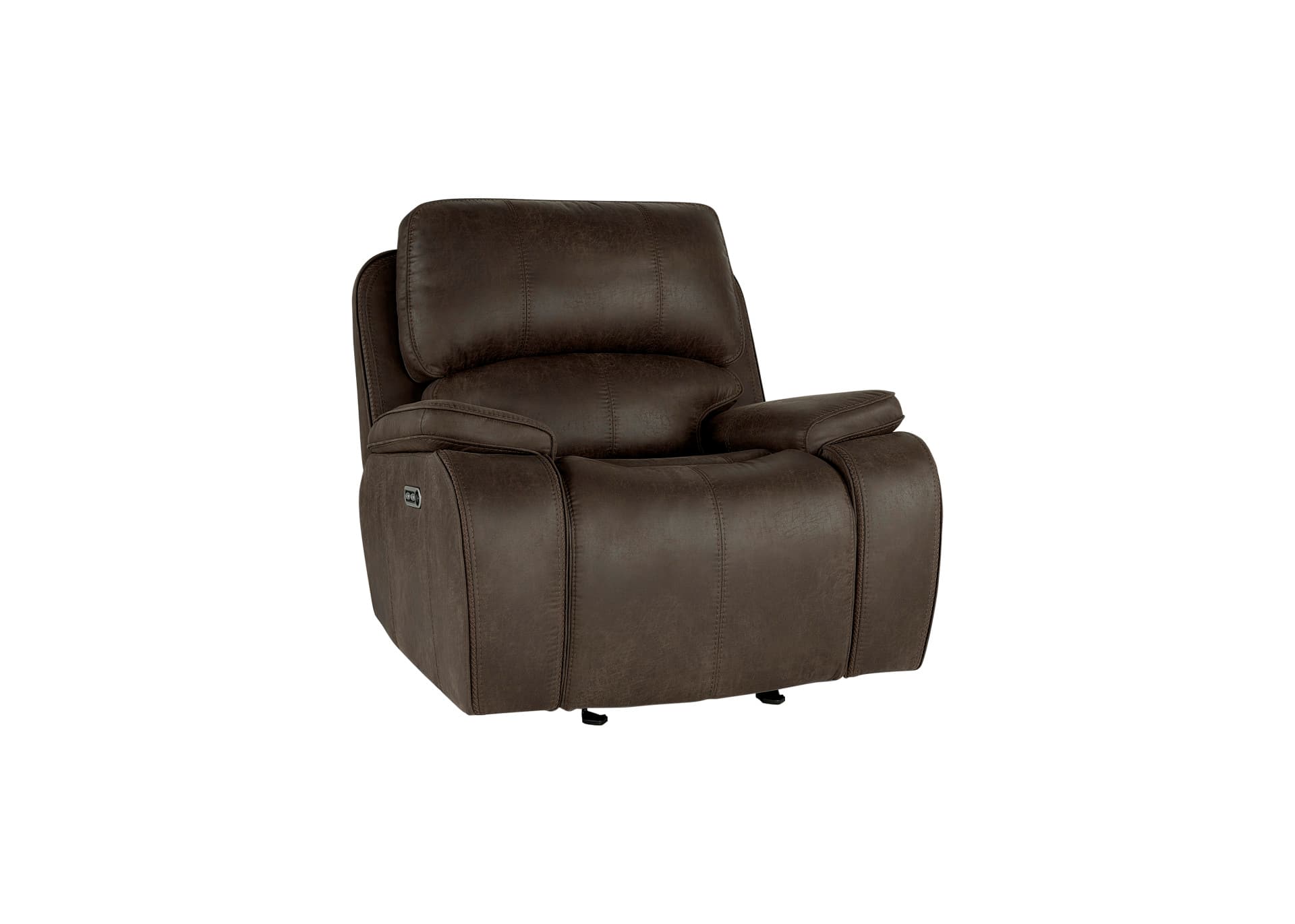 Brookings Glider Recliner with Power Hr & Fr, Brown