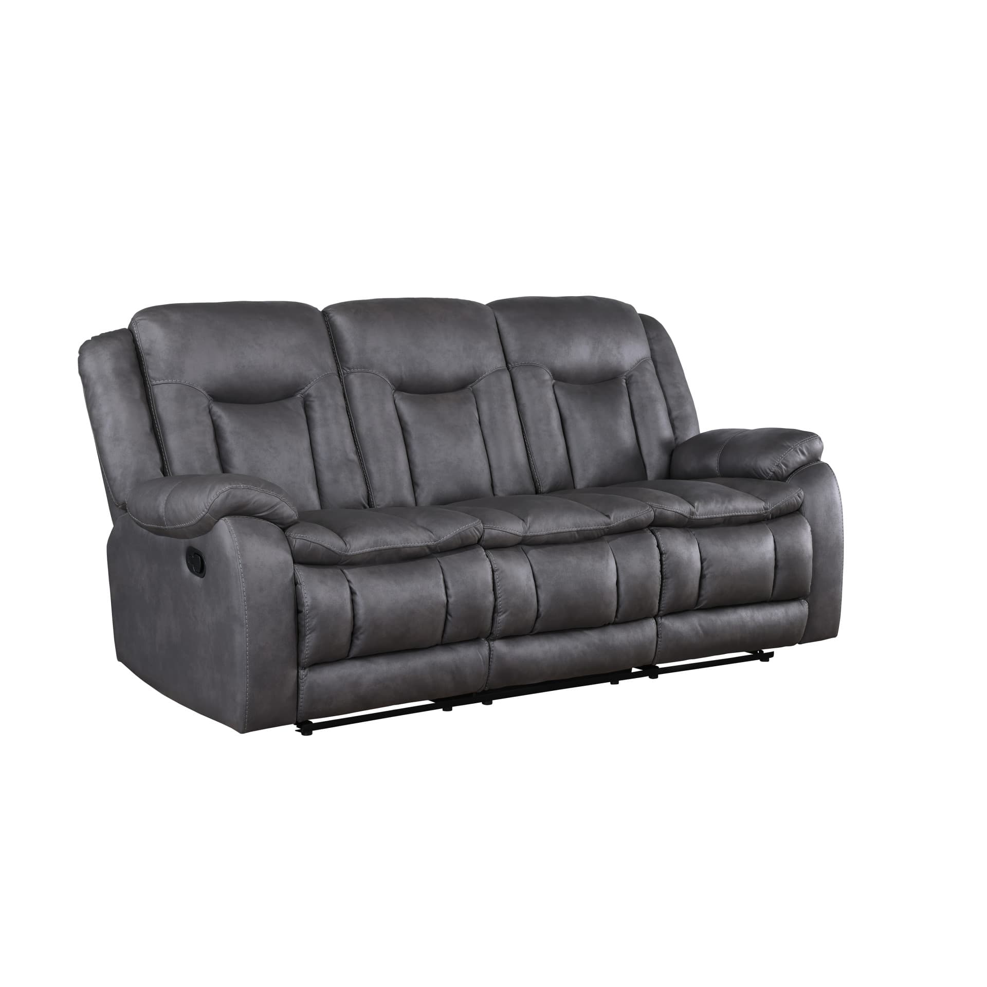 Morello Sofa with Dual Recliner, Gray