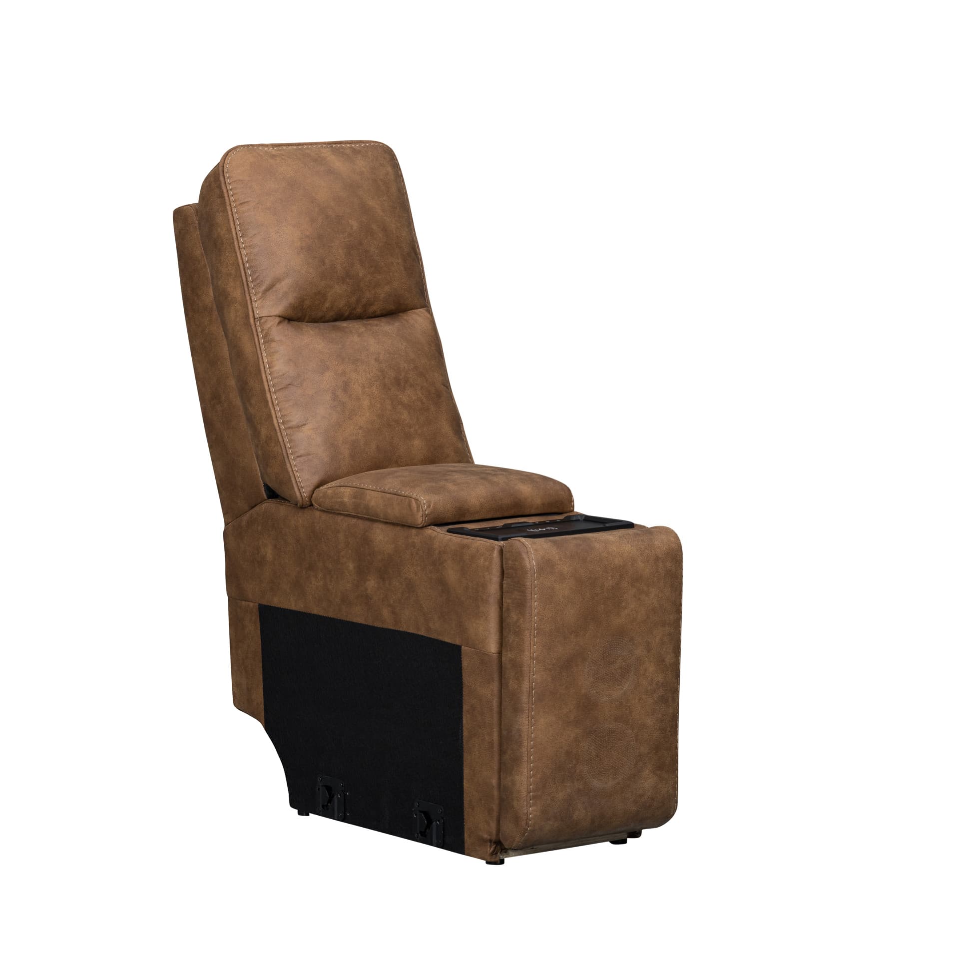 Kyra Storage Console with Speakers, Saddle