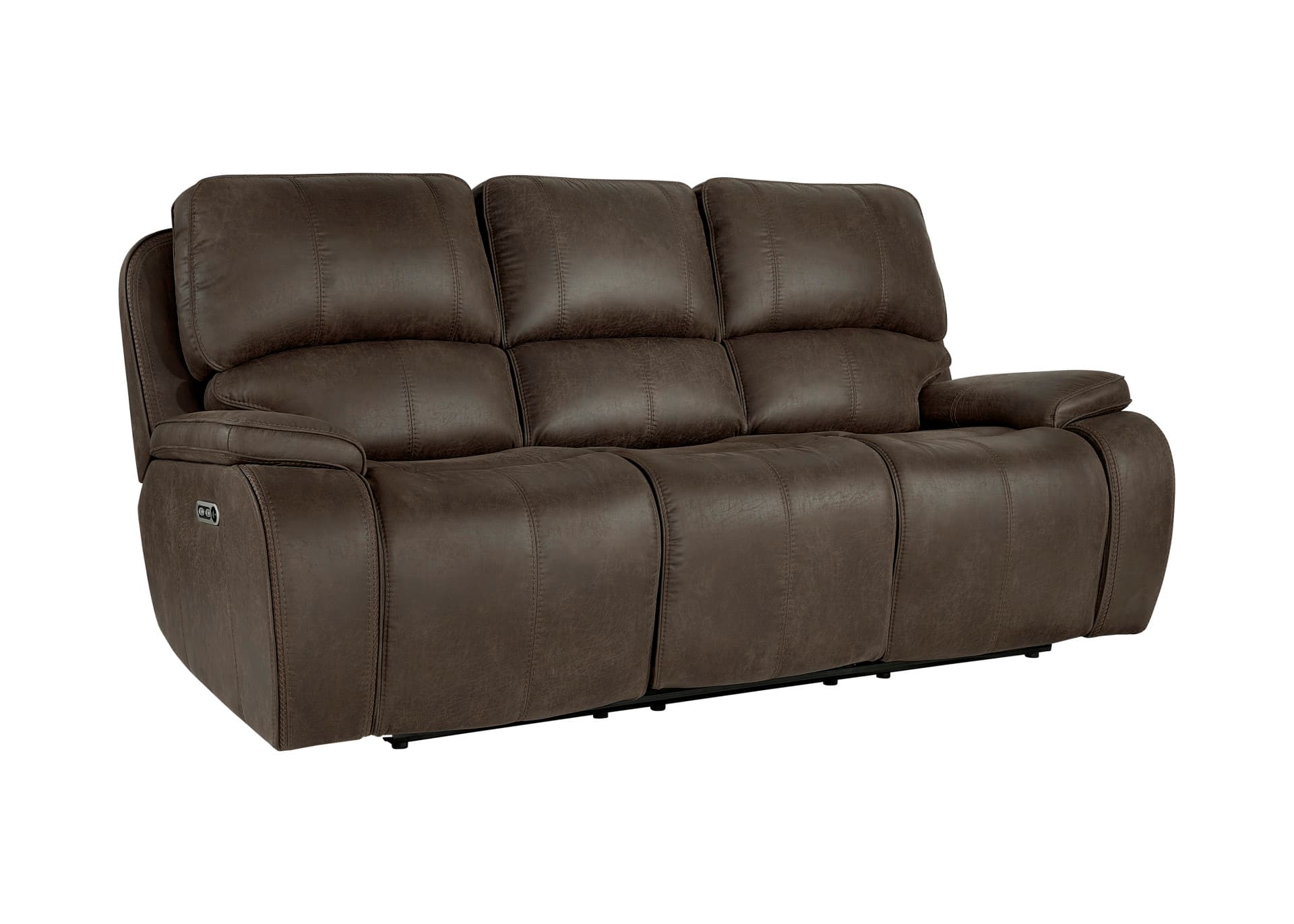 Brookings Sofa with Power Hr & Fr, Brown