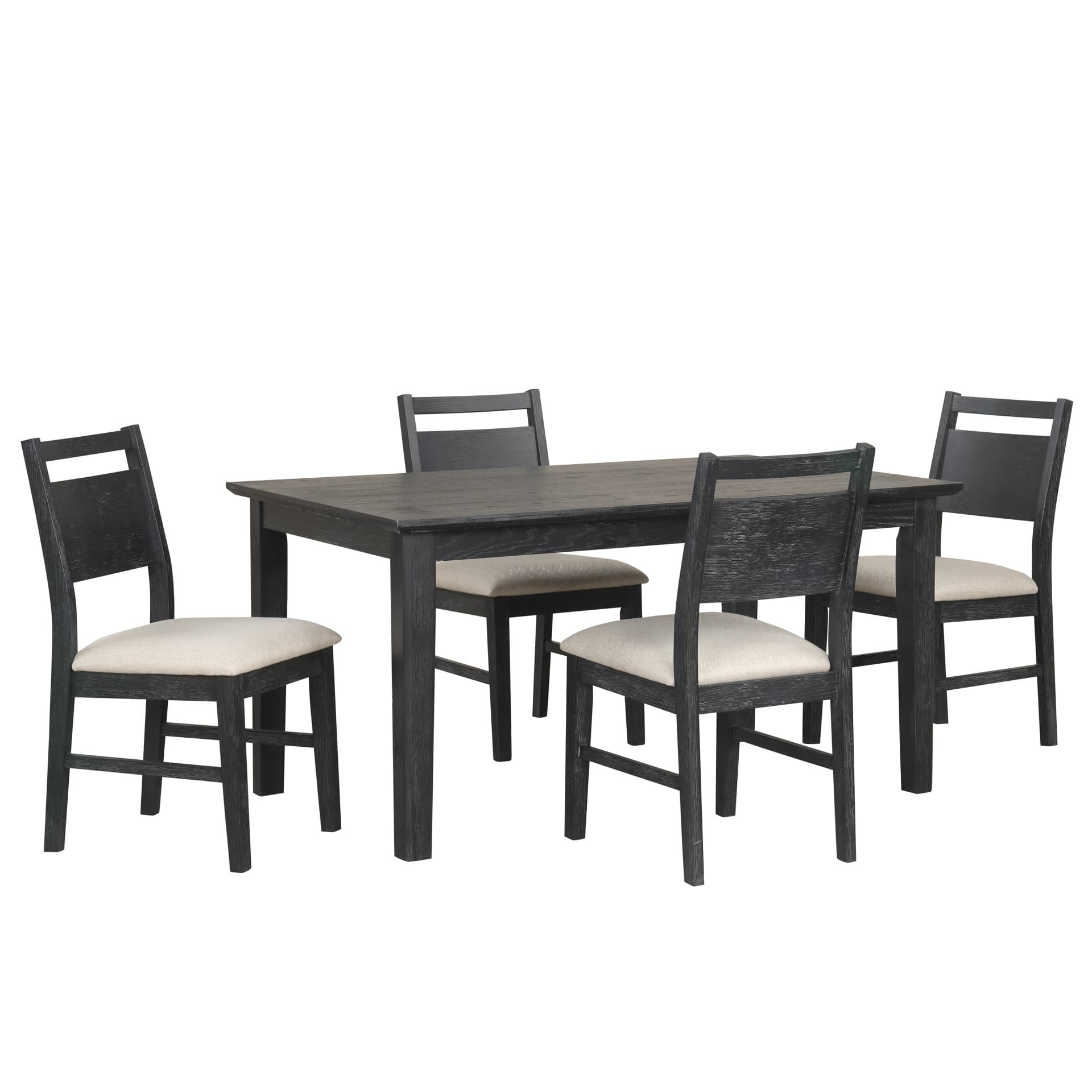 40-4103 Sable Crest 5 Piece Rectangle Dining Table & 4 Chairs-black