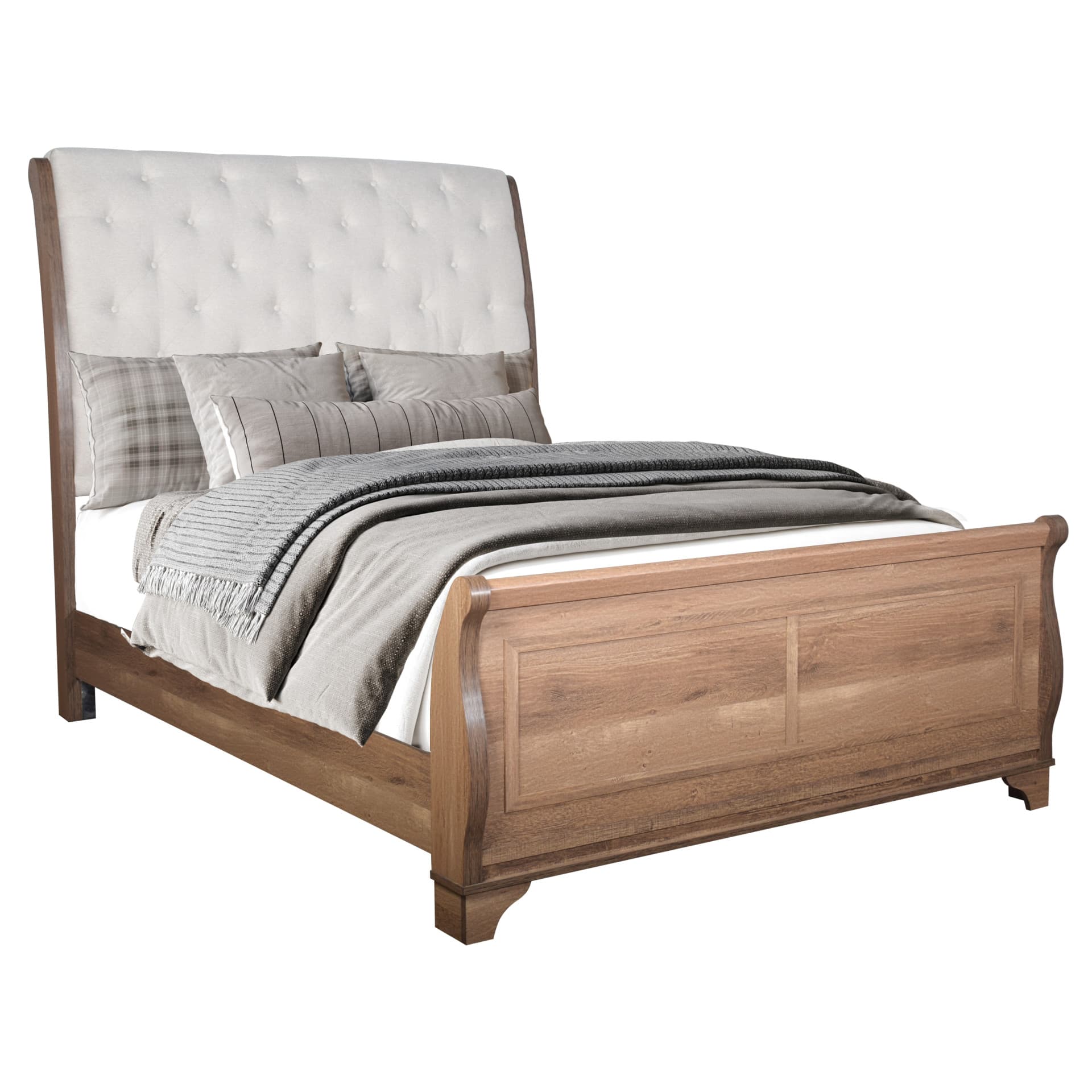 Coventry Hall Bedroom Coventry Hall 5/0 Q Hb, Fb and Slats-pecan