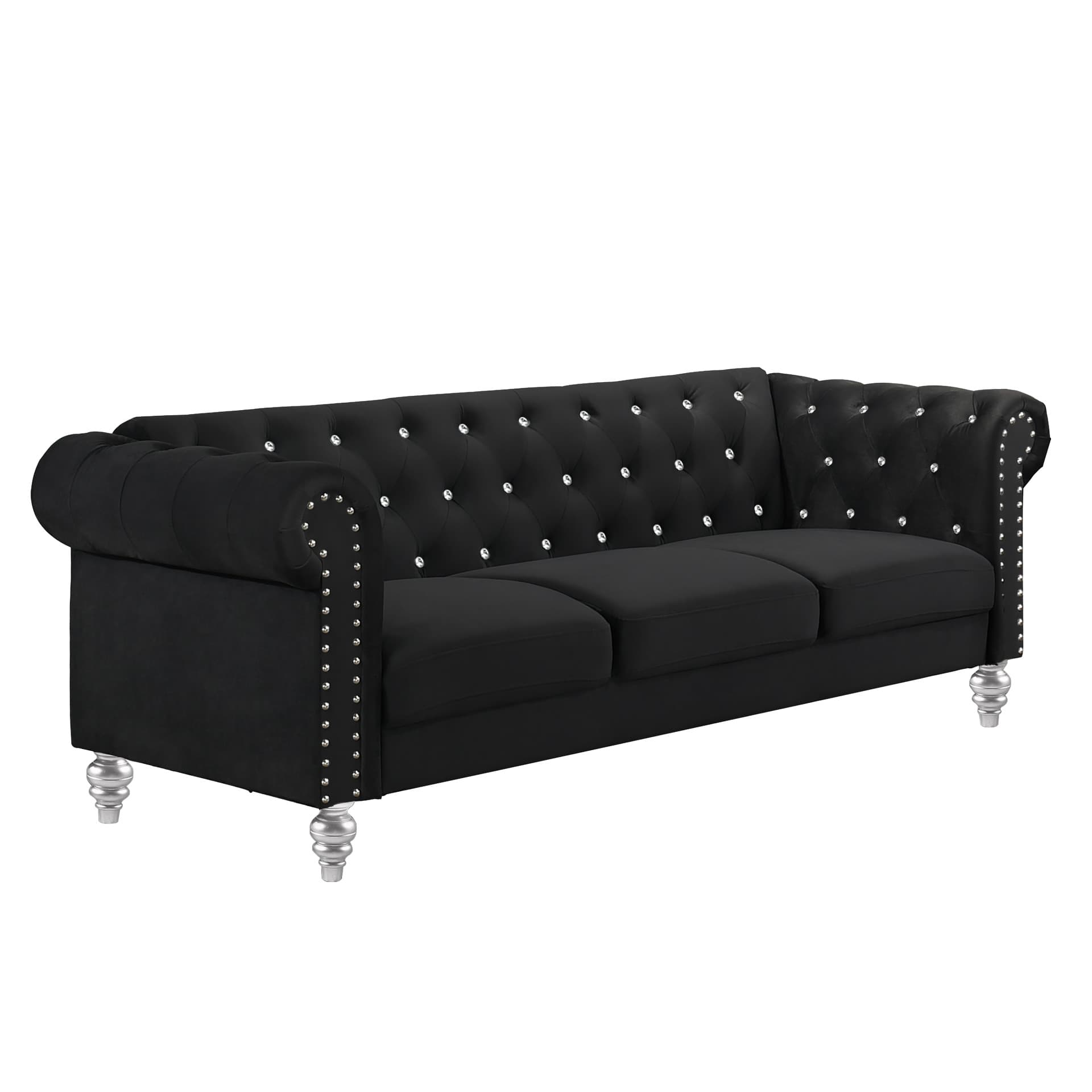 Emma Crystal Kd Stationary- Black Emma Crystal Sofa-black