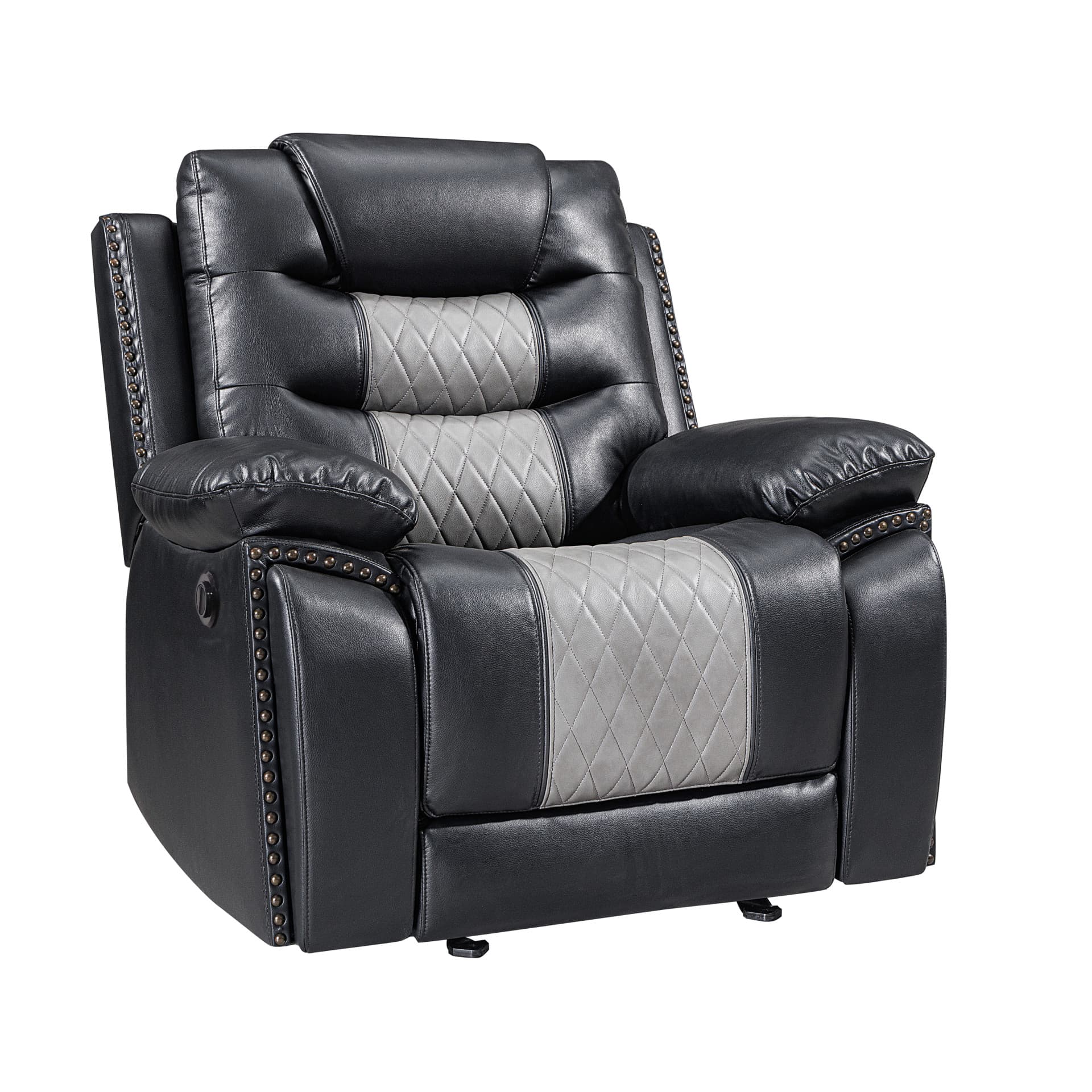 Nikko Glider Recliner with Power Fr-Black/gray