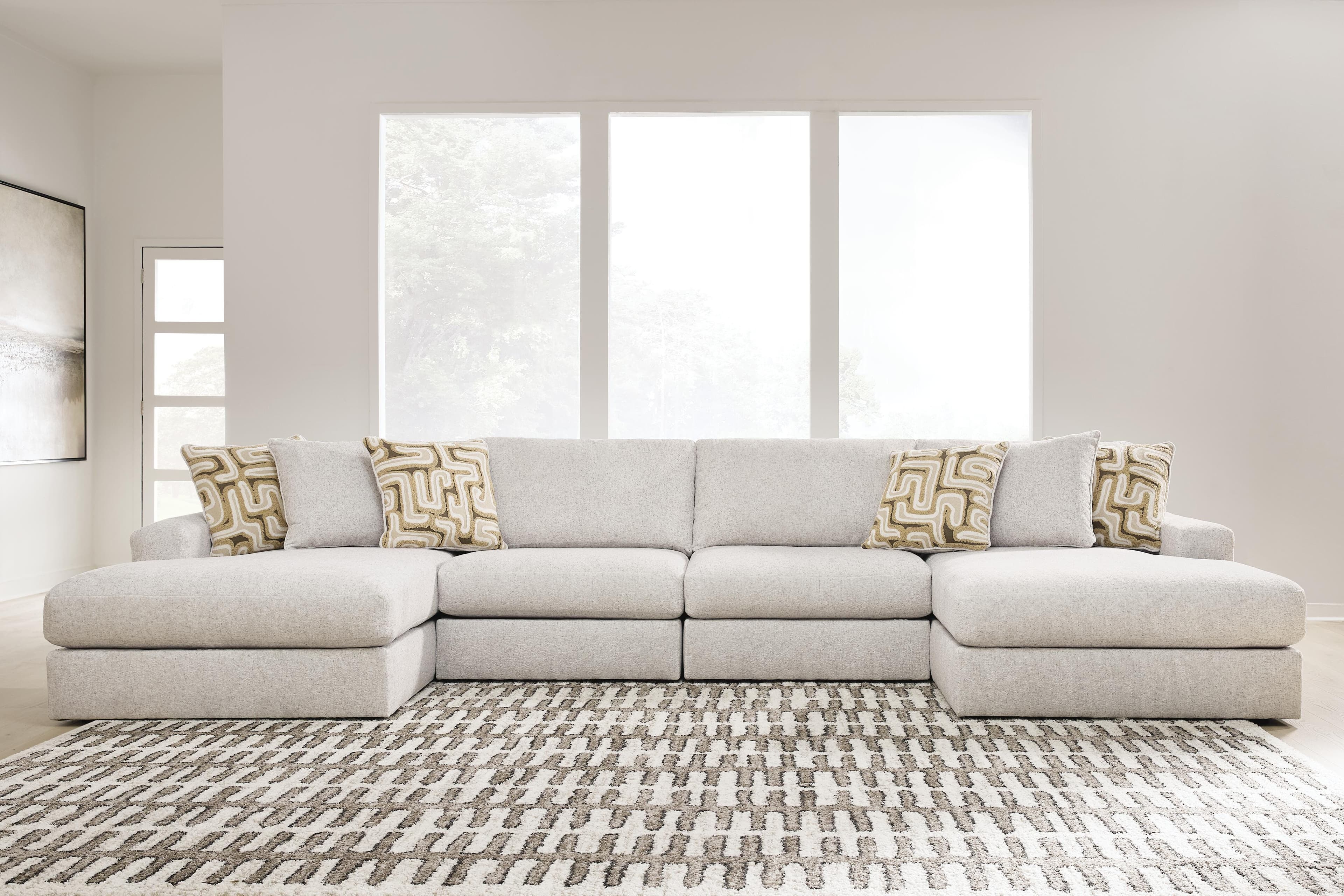 Kestrie 4-piece Double Chaise Sectional