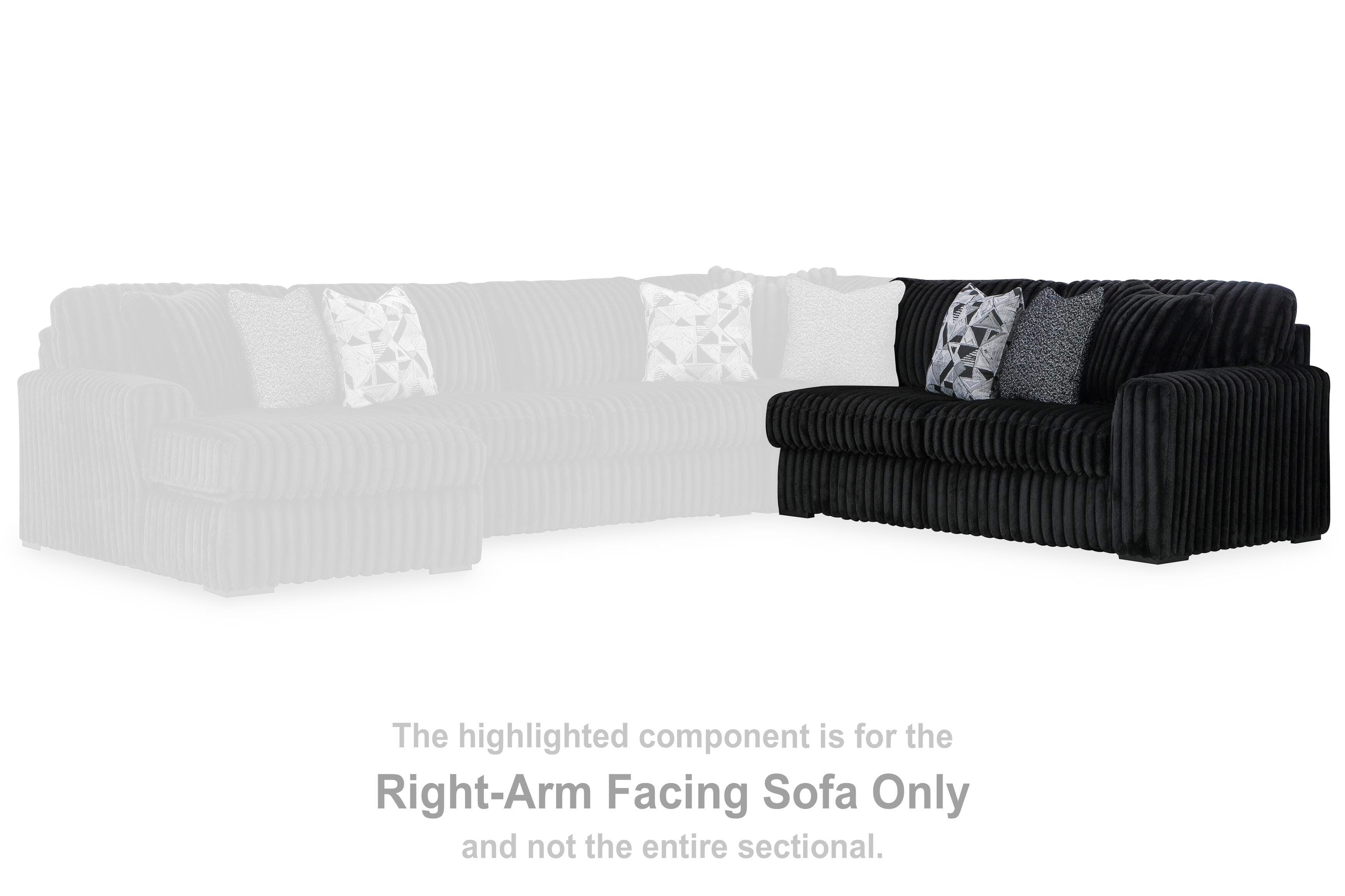 Midnight-madness 2-piece Sectional and Ottoman