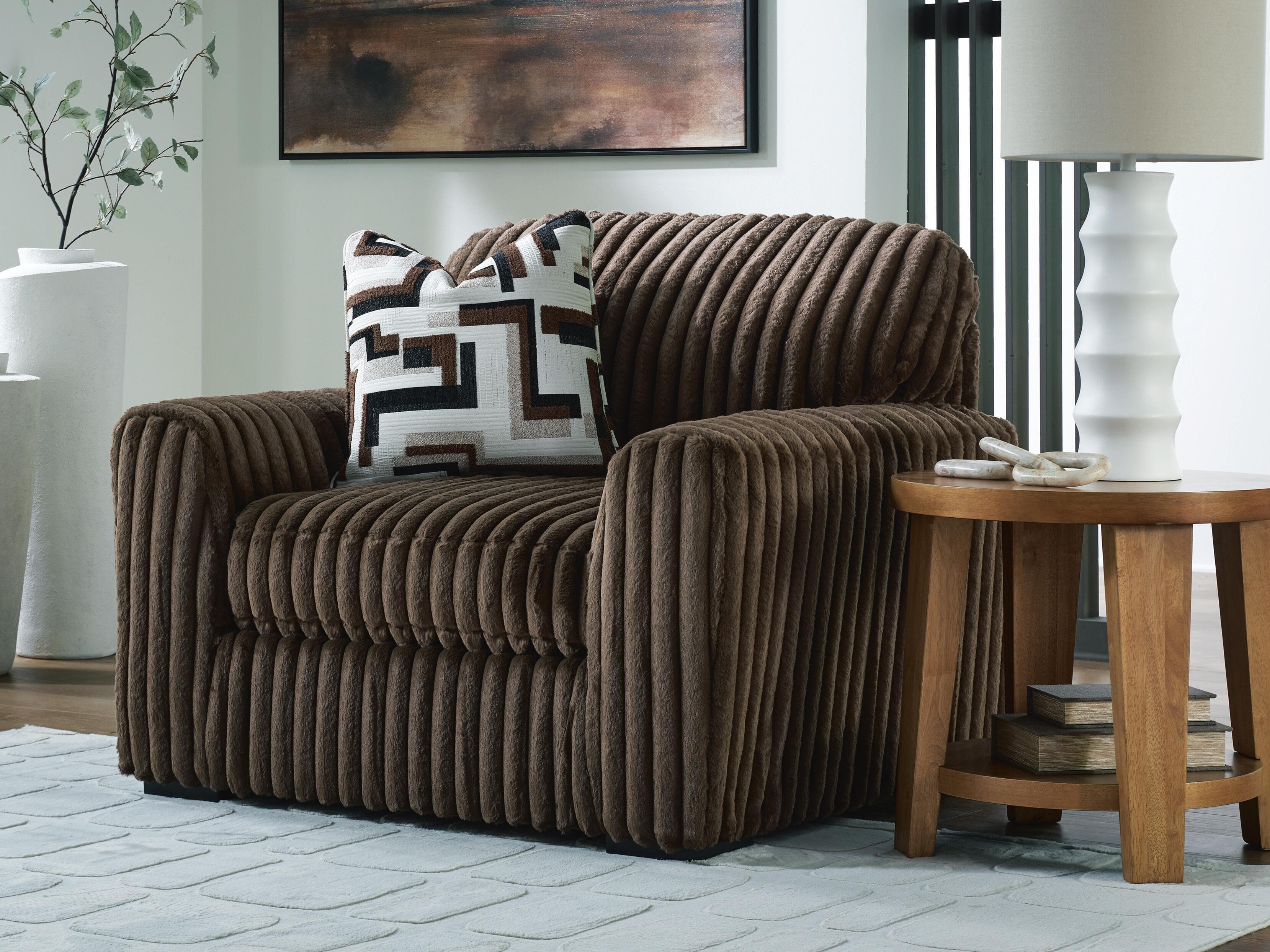 Midnight-madness Oversized Chair and Ottoman
