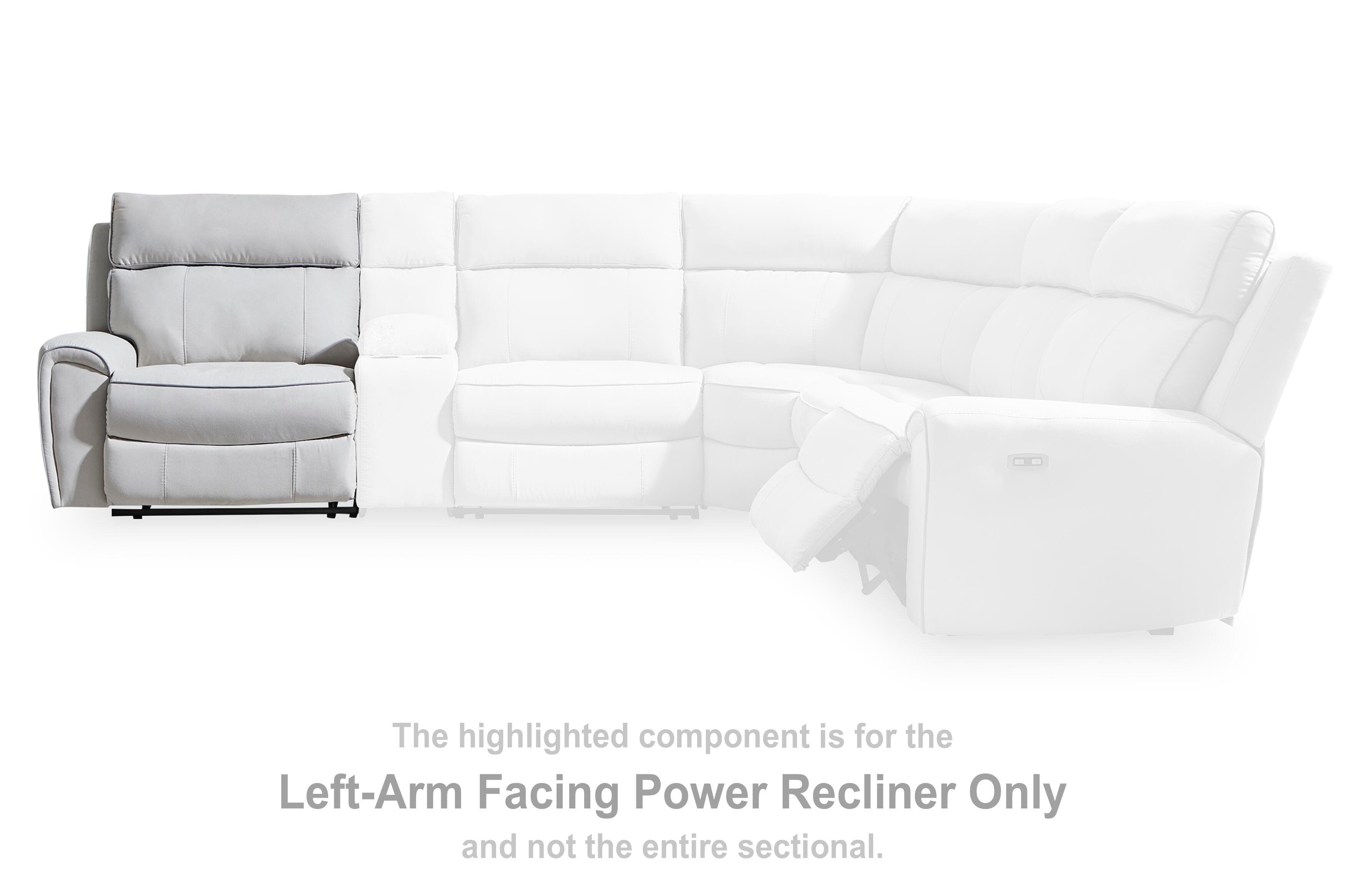 Social Pointe 6-piece Reclining Sectional with Storage Console