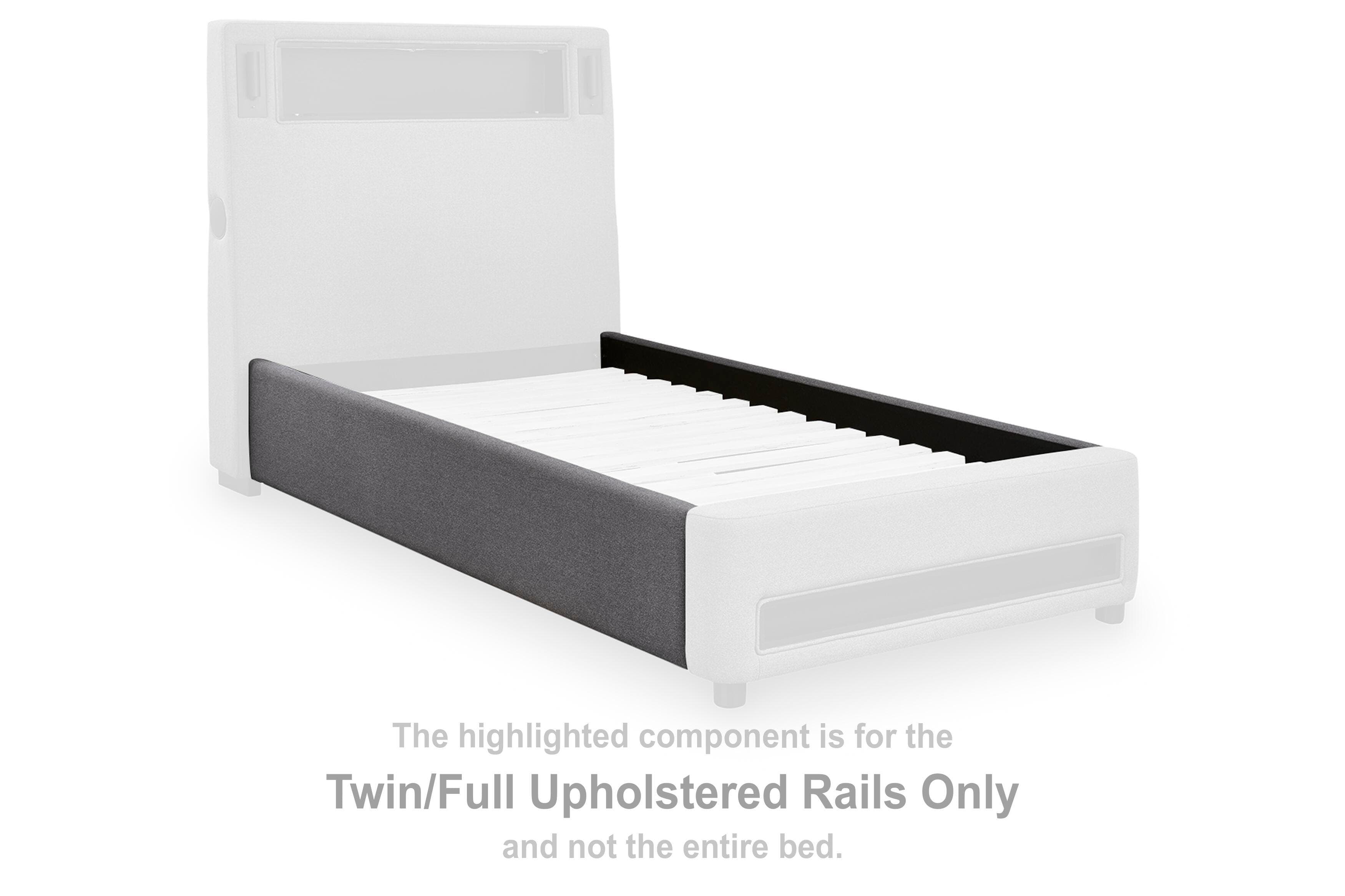 Verishaw Full Upholstered Bed with Wireless Audio