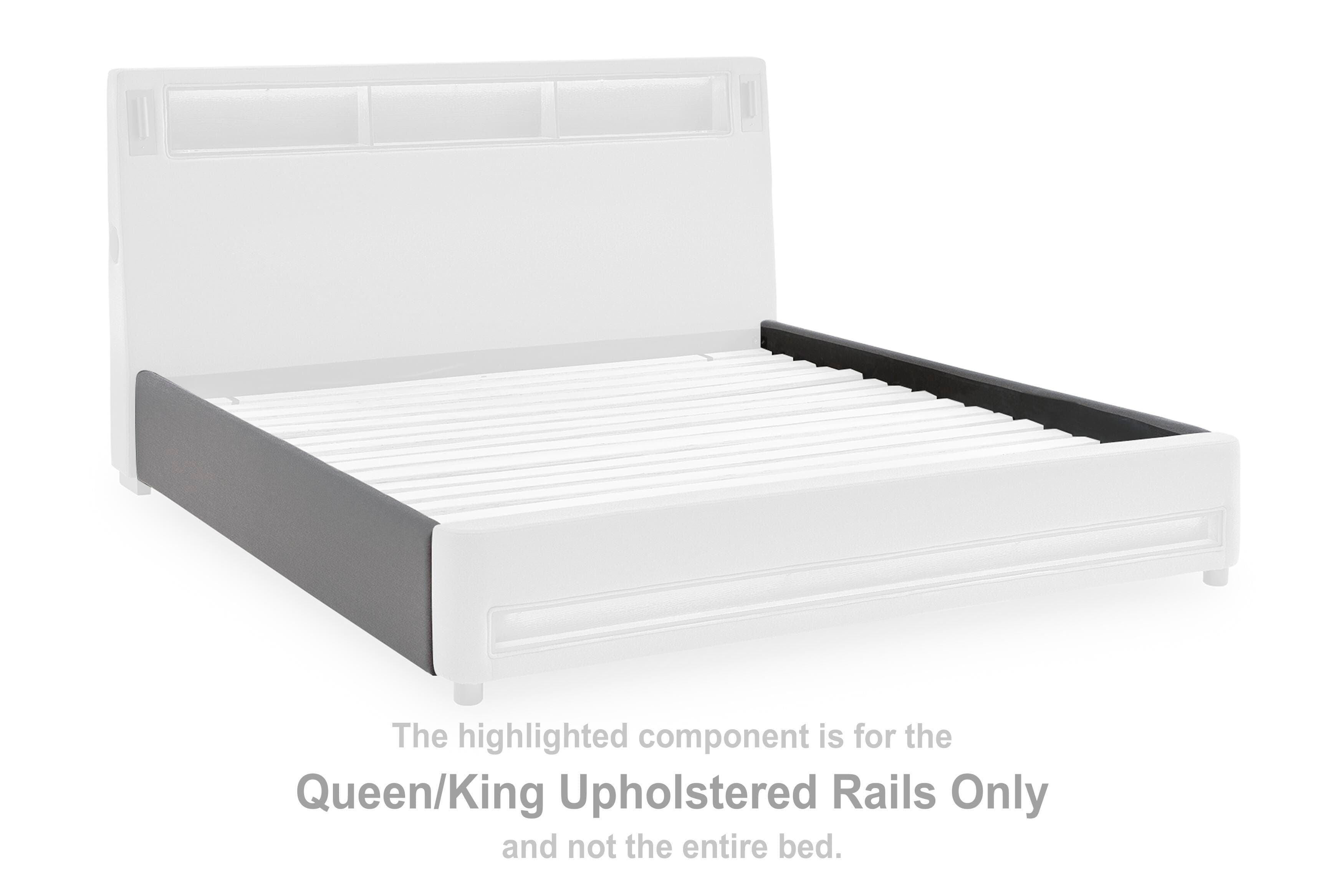 Verishaw Queen Upholstered Bed with Wireless Audio
