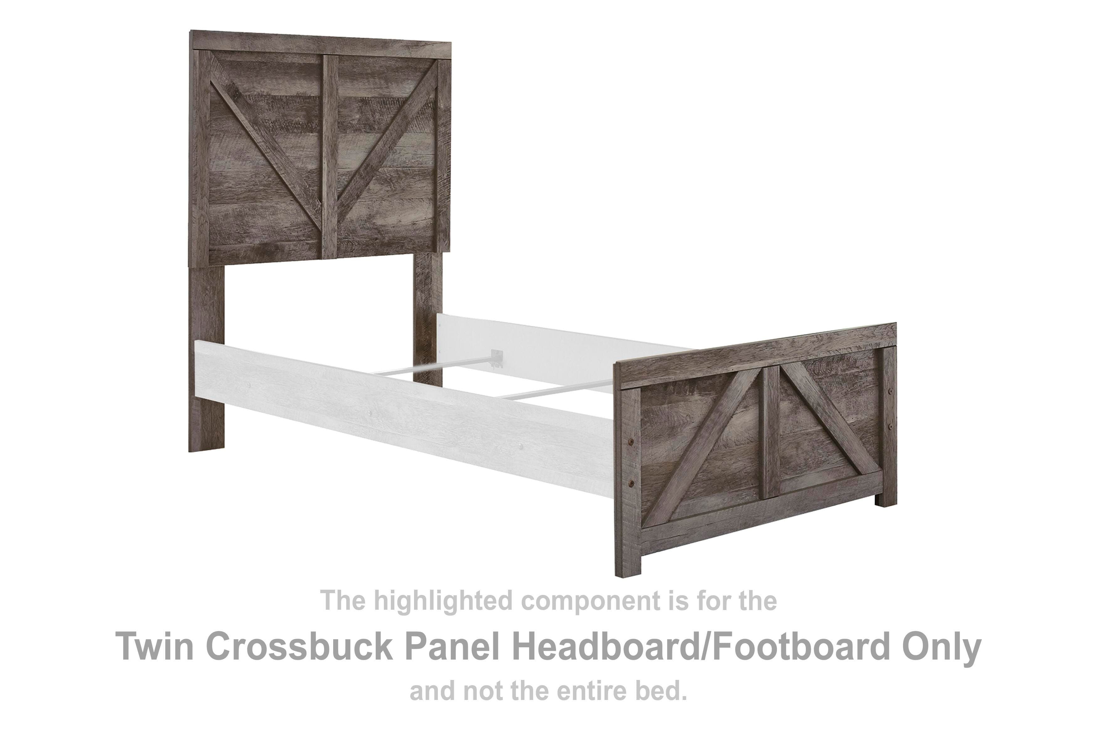 Wynnlow Twin Crossbuck Panel Bed