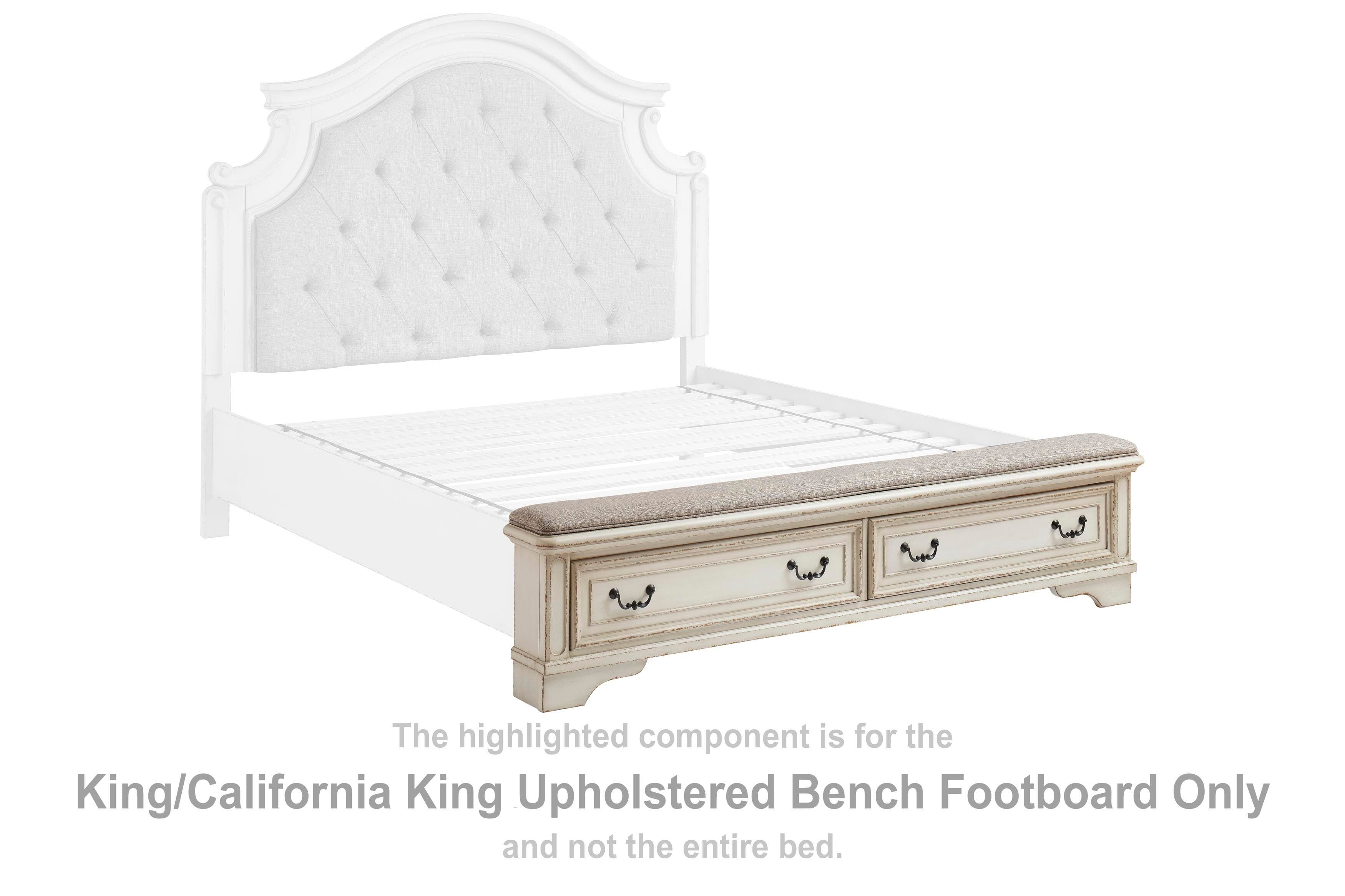 Realyn King Storage Bed, Chest and 2 Nightstands