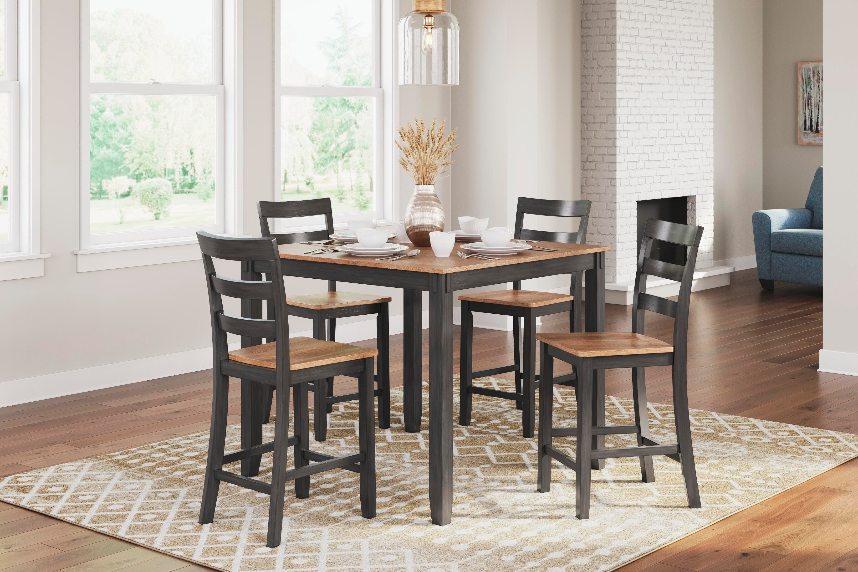 Gesthaven Counter Height Dining Table and 4 Barstools (set of 5)