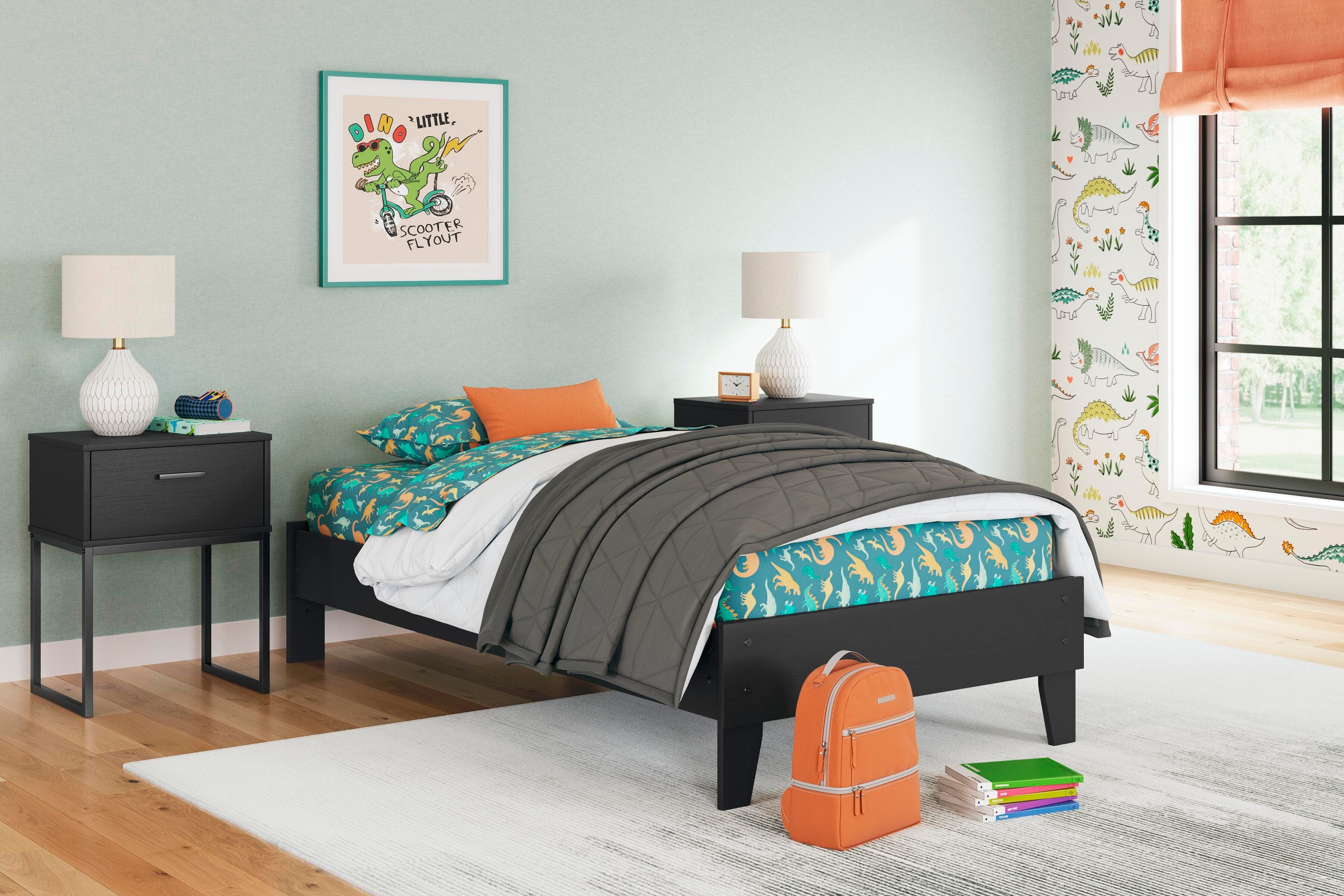 Socalle Twin Panel Platform Bed and Dresser