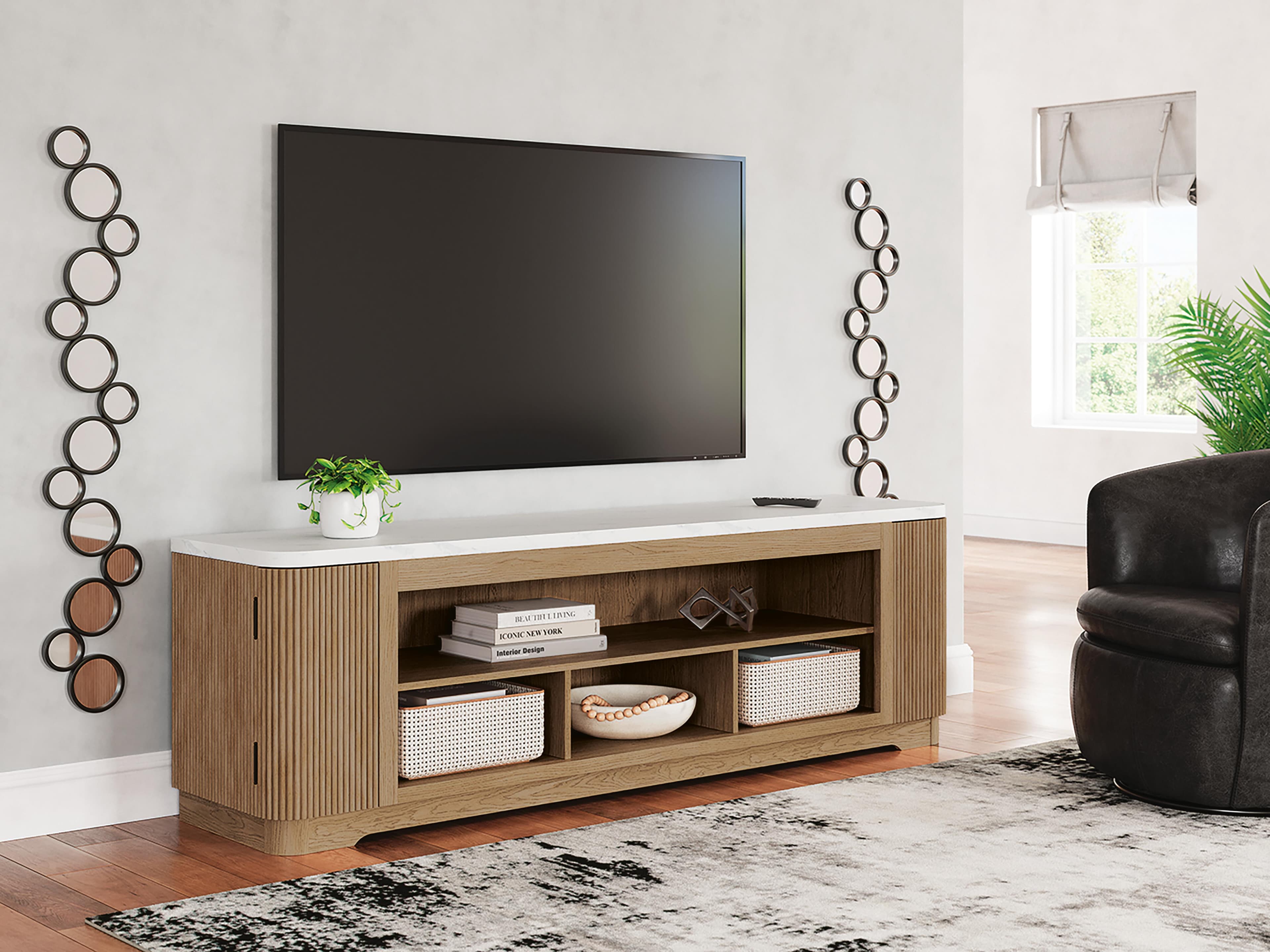 Camdill 80" Entertainment Center with Electric Fireplace
