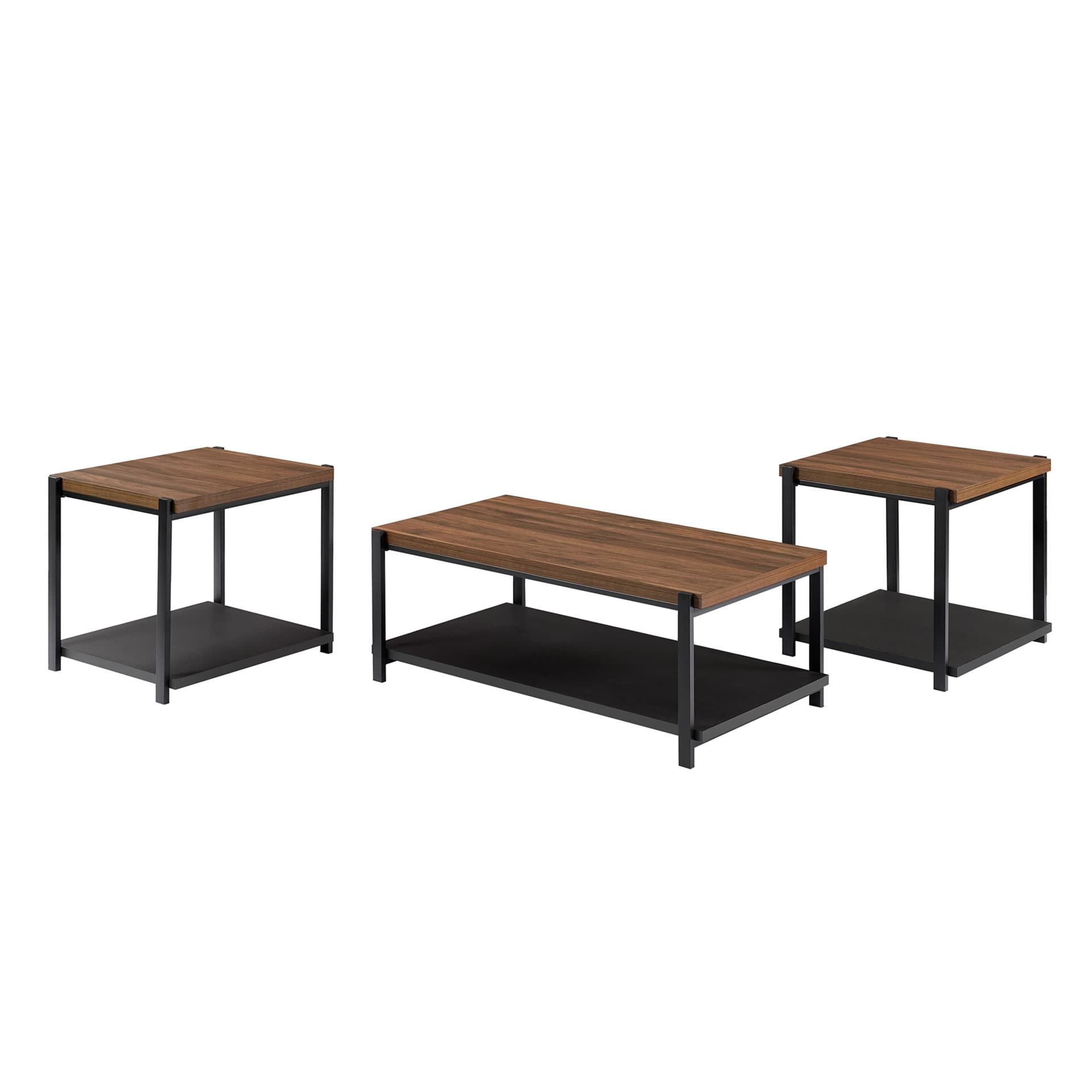 Linea 3-Piece Occasional Set- 1 Coffee & 2 End Tables, Brown