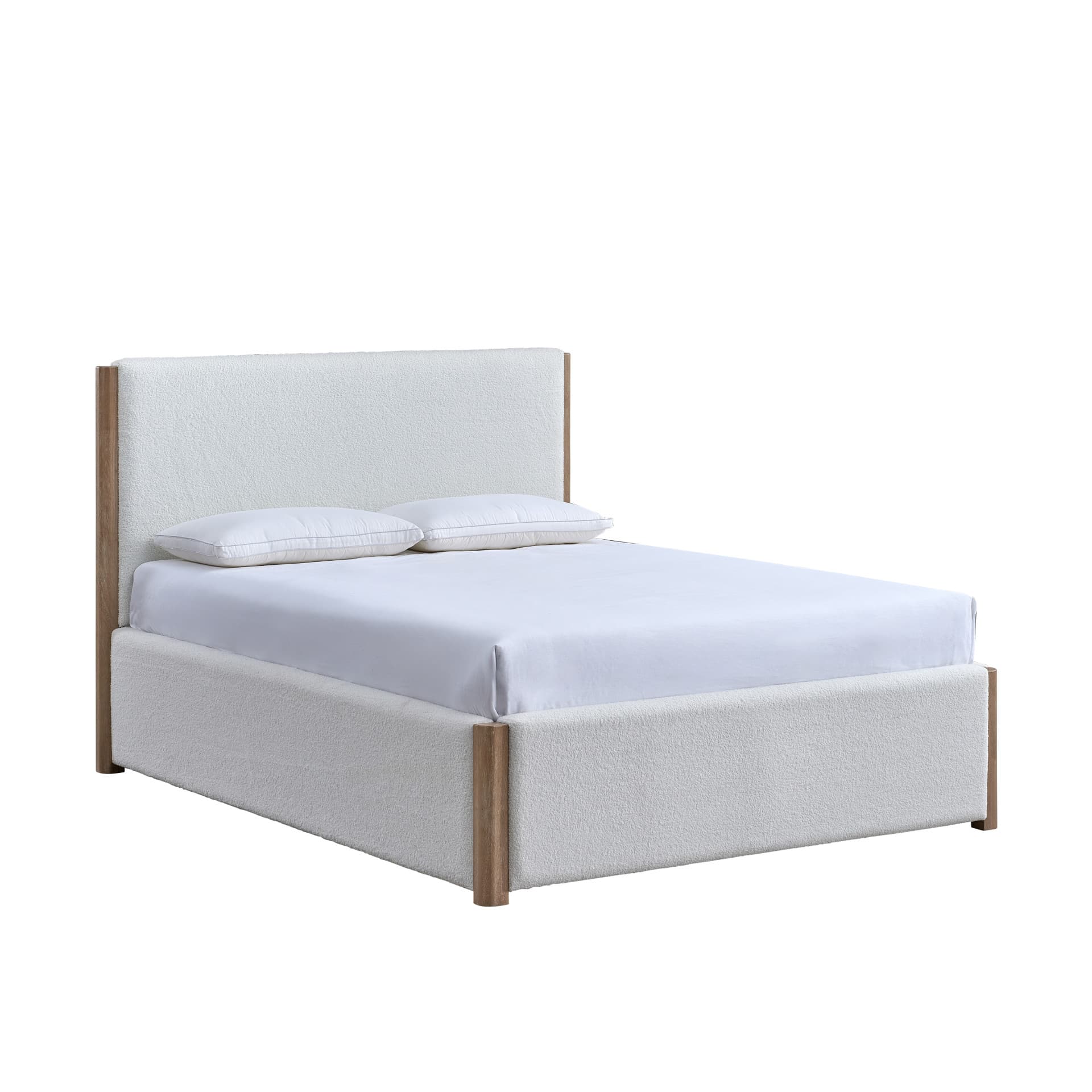 Anika Bedroom Anika 6/0 Wk Upholstered Side Rails-white